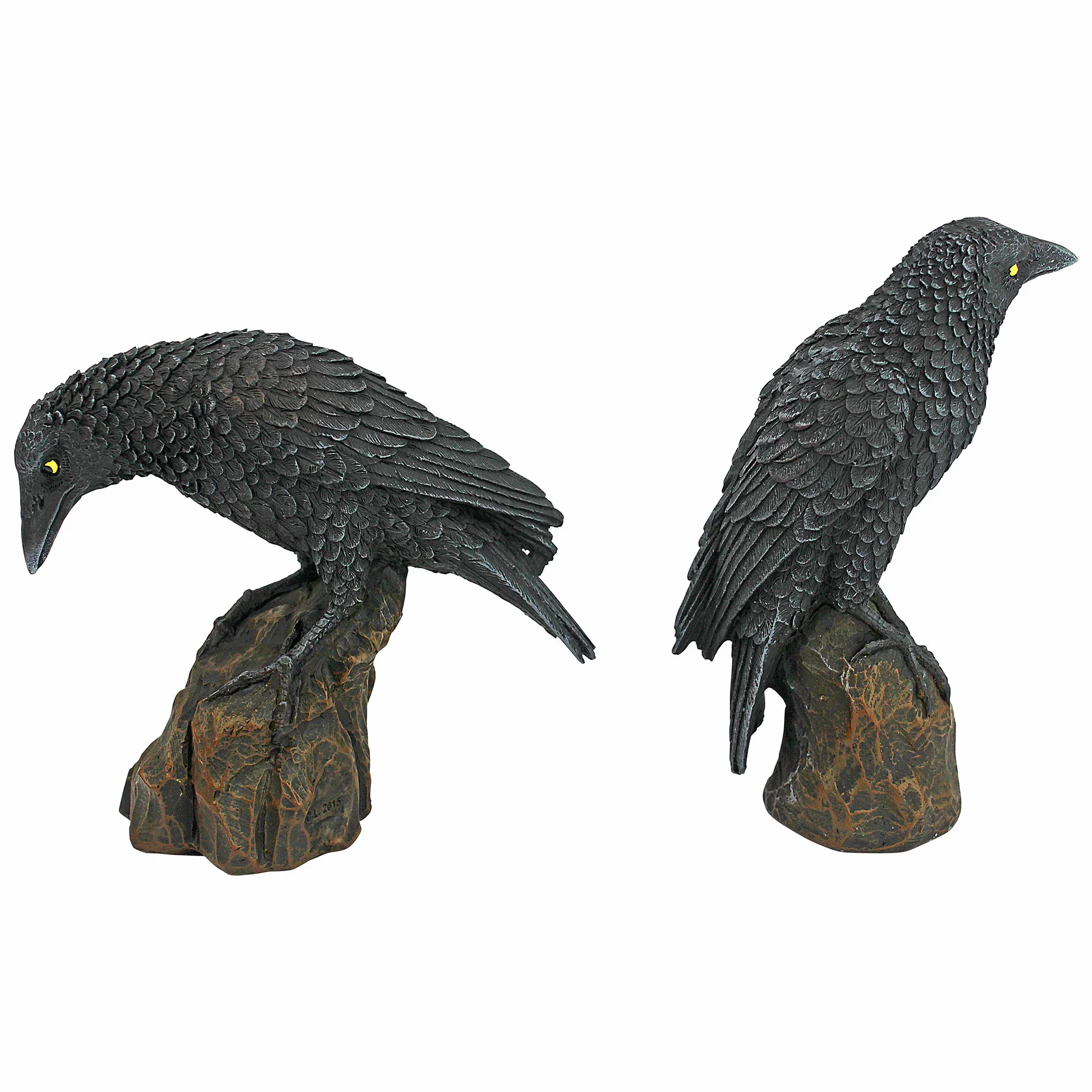 Design Toscano CL6170 Mystic Night Raven gotyckie statuetki 15 cm zestaw żywica poliestrowa