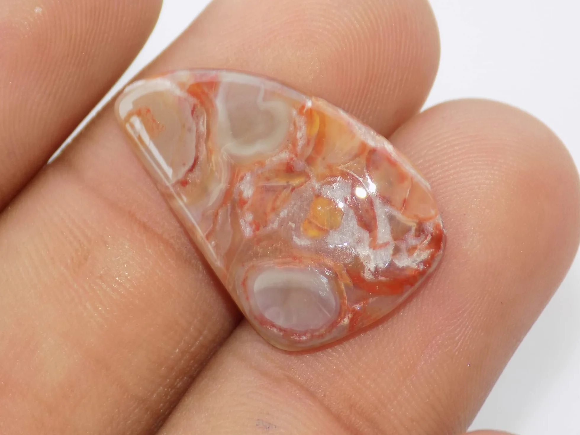 Szalony koronkowy agat kamień szlachetny, fantazyjny kształt 24 x 17 x 4 mm, 11 ct designerski koronkowy agat graficzny kamień SC-3239, 24x17x4mm, kamień szlachetny, szalony agat koronka