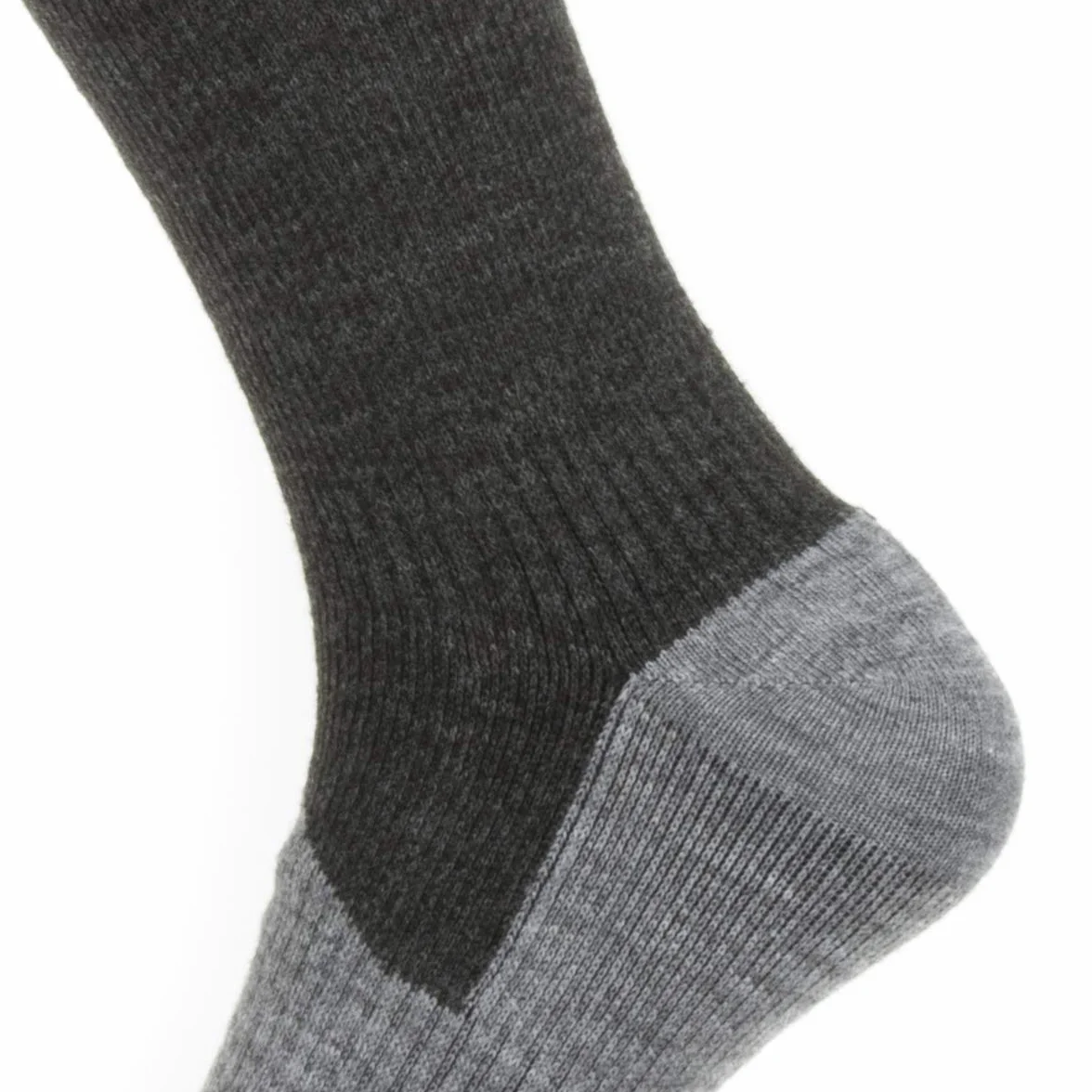 SEALSKINZ Raynham Wodoodporne skarpety średniej długości, uniseks, na każdą pogodę, czarny/szary marmur, rozmiar M
