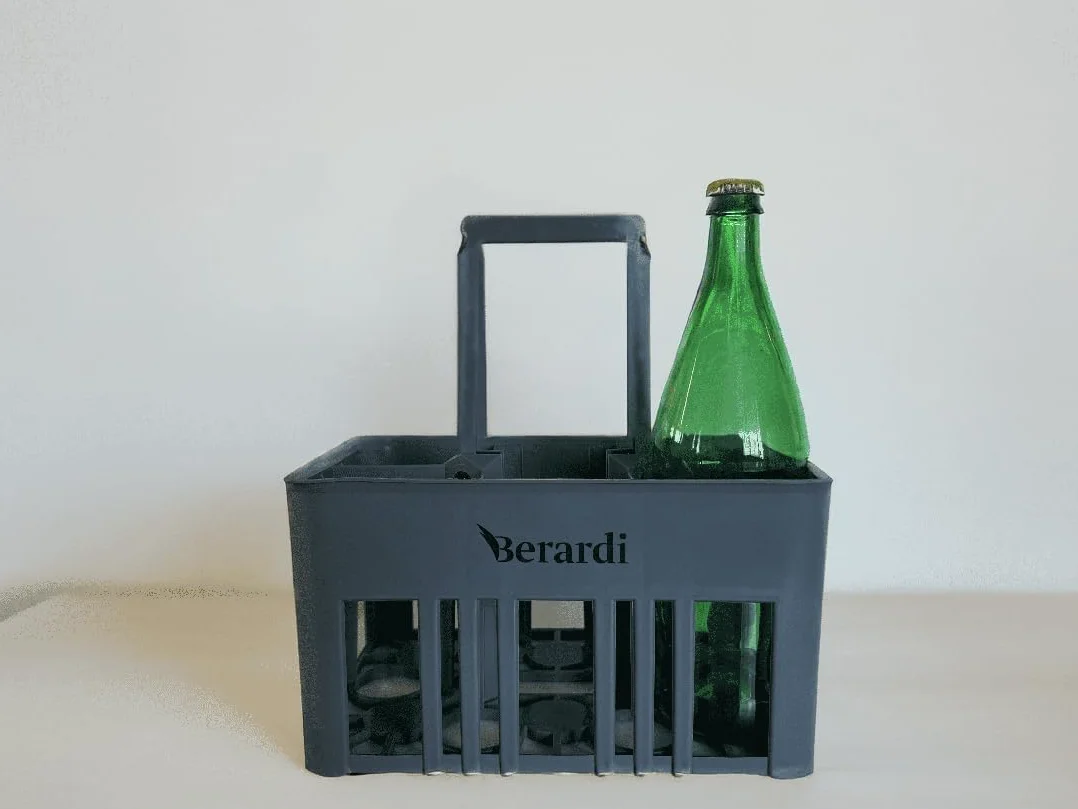 BERARDI Kosz na wino 6-osobowy szary antracytowy