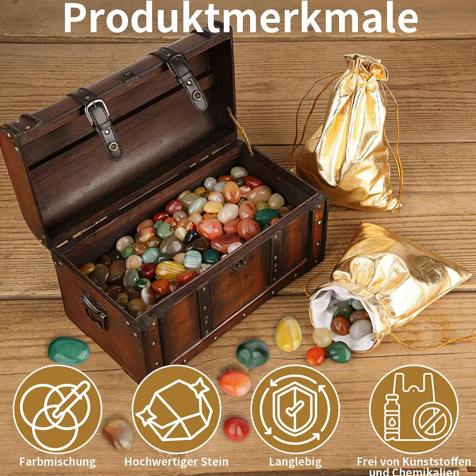 Kamienie szlachetne dla dzieci 500 g 10-30 mm kolorowe bębnowe półszlachetne