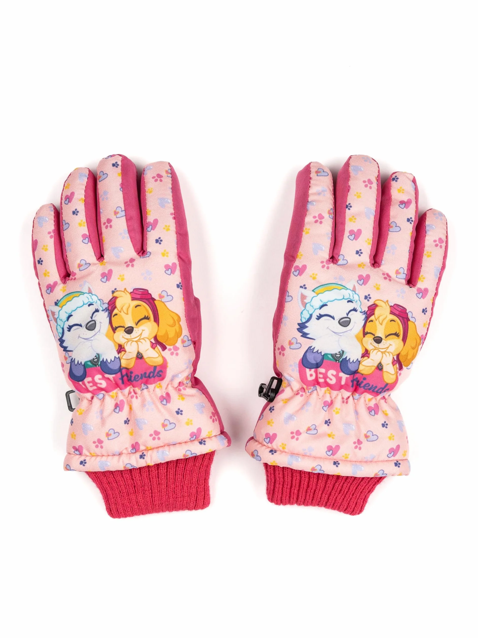United Labels Psi Patrol dziecięce zimowe rękawice narciarskie dla dziewczynek, 5-7 lat, rękawice zimowe, wodoodporne i wiatroszczelne, ciepłe rękawiczki do jazdy na snowboardzie i nartach, różowe