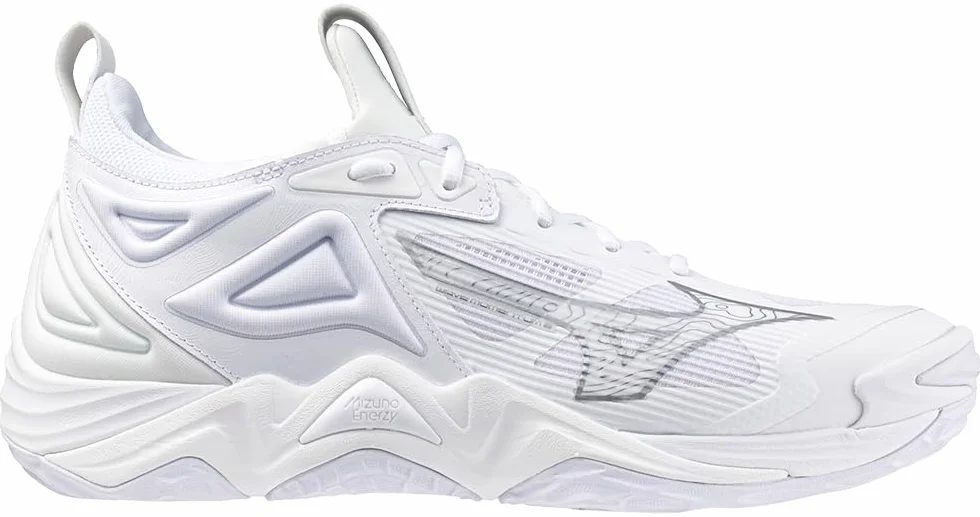 Mizuno Wave Momentum 3 Men's Volleyball Shoe, White-Silver, 8.5
