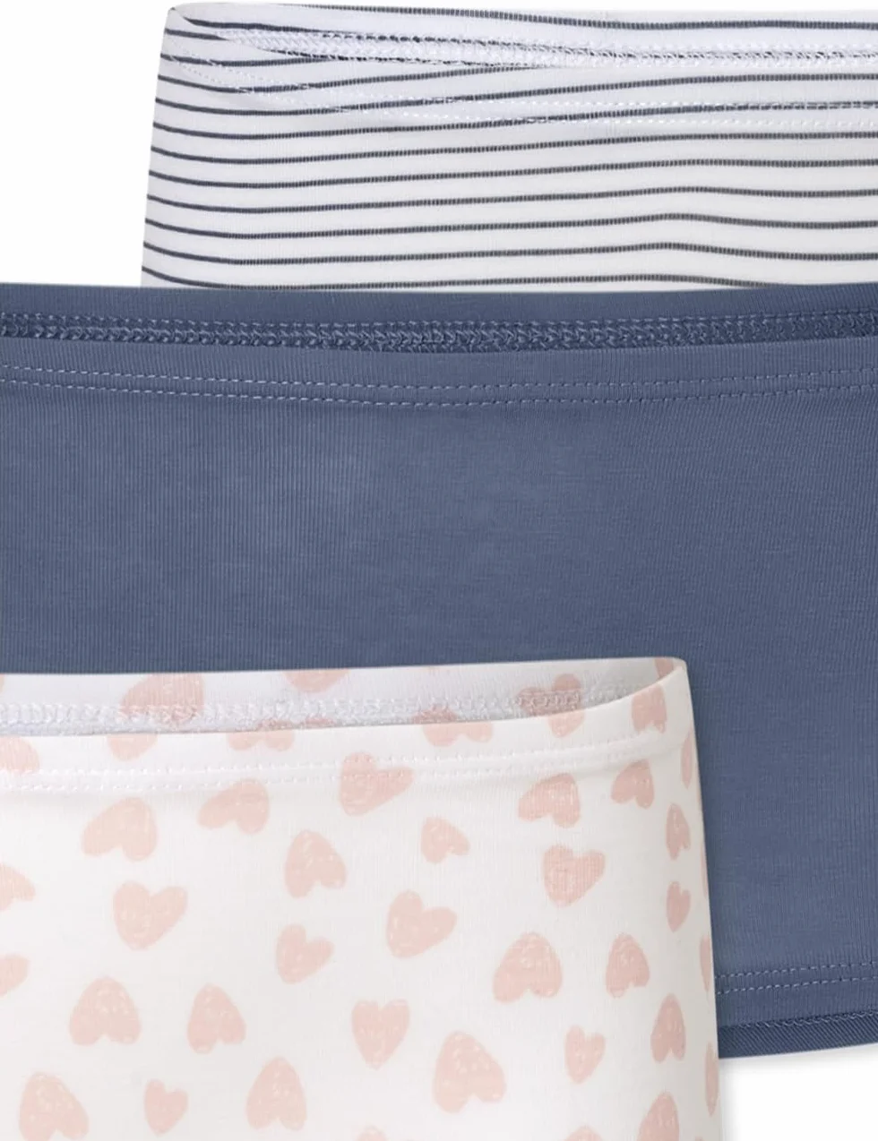 Schiesser Bokserki (szorty) Dziewczynki Schiesser Mädchen 3 Pack Unterwäsche Shorts Hohe Passform - 95/5 Organic Bio Baumwolle - Größe 92 Bis 140