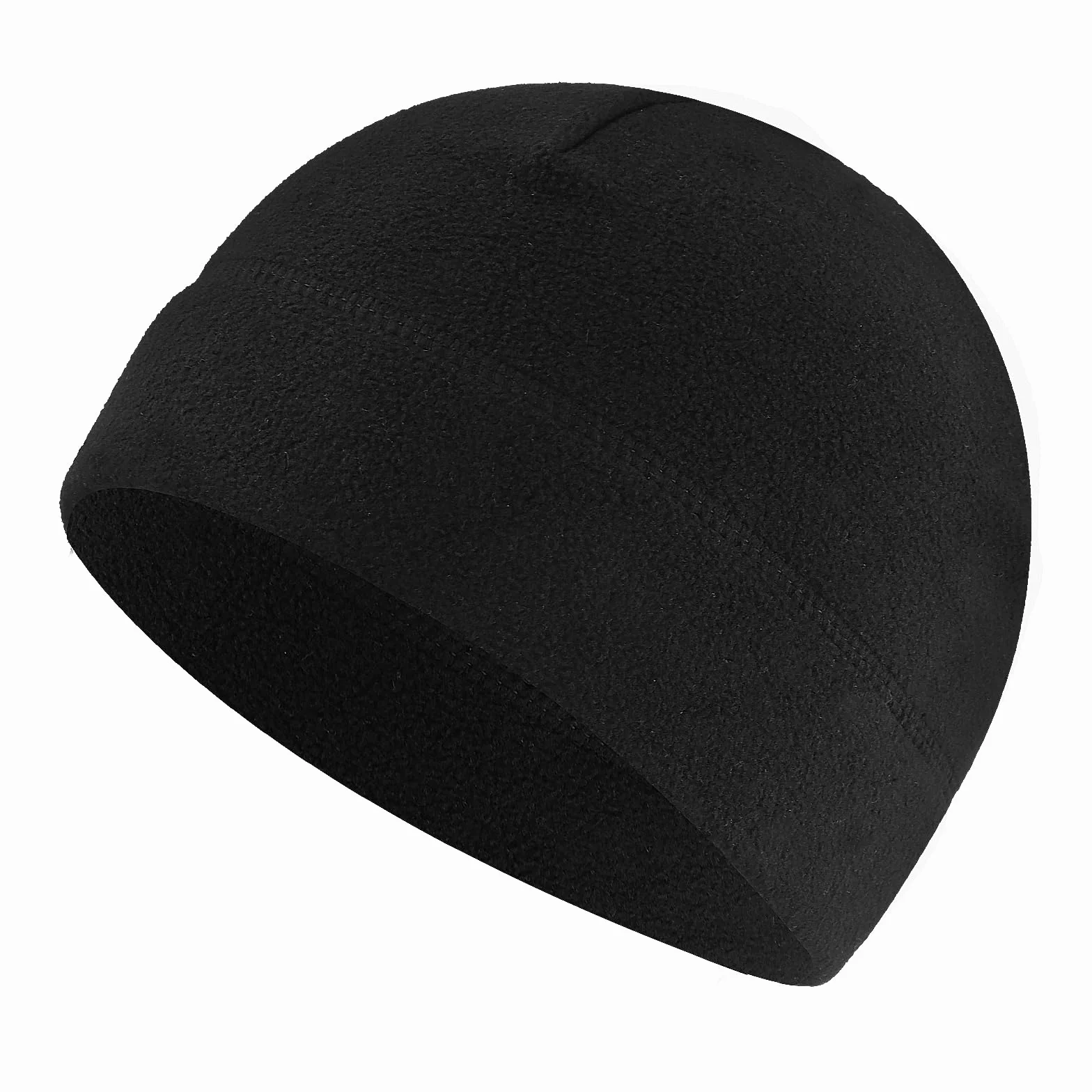 WLLHYF 1 sztuki zimowa ciepła czapka z czaszką wiatroszczelna czapka do zegarka gruba miękka polarowa czapka beanie dla mężczyzn kobiet sport na zewnątrz czarna, Czarny, rozmiar uniwersalny