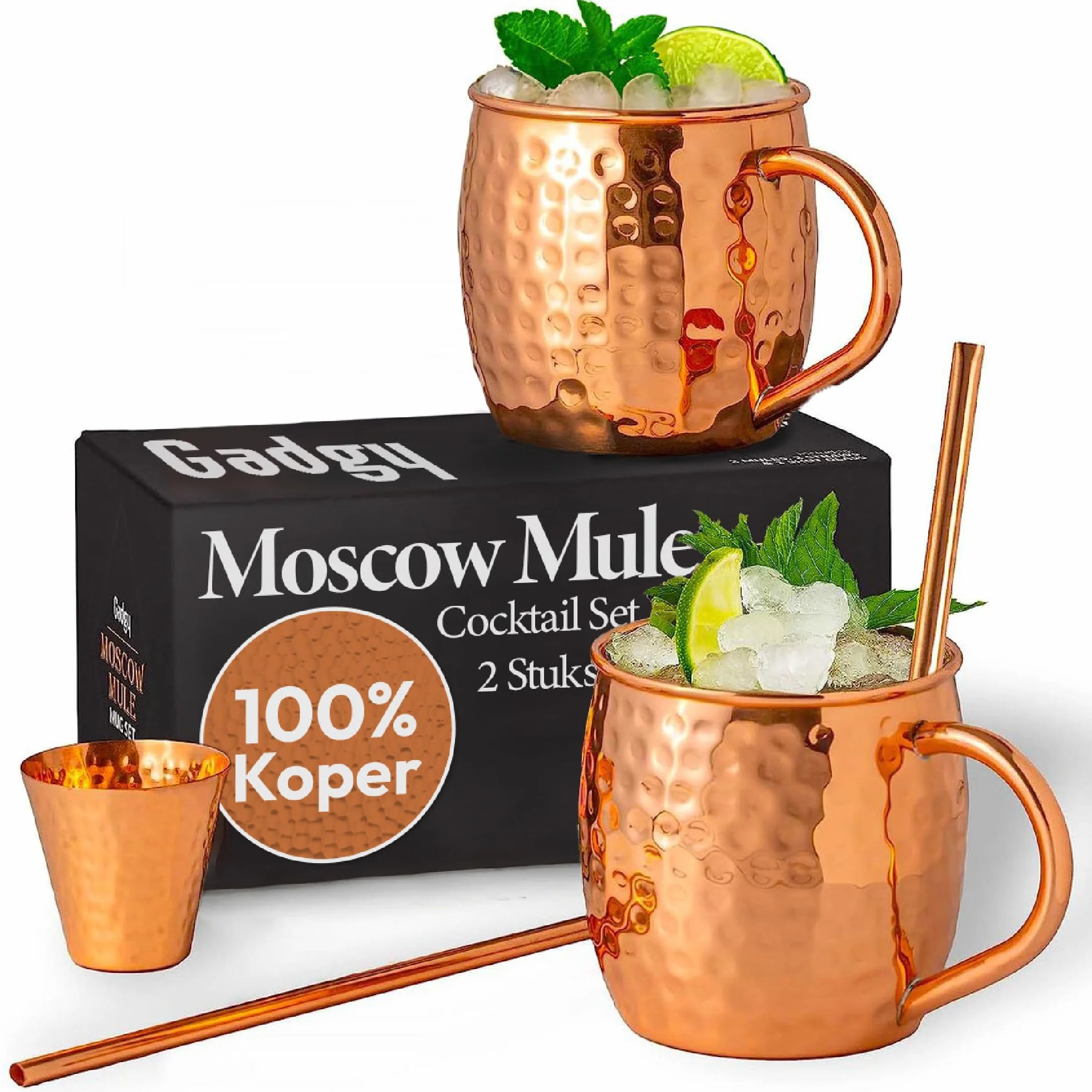 Gadgy Zestaw kubków Moscow Mule 2 szt. 475 ml miedziany