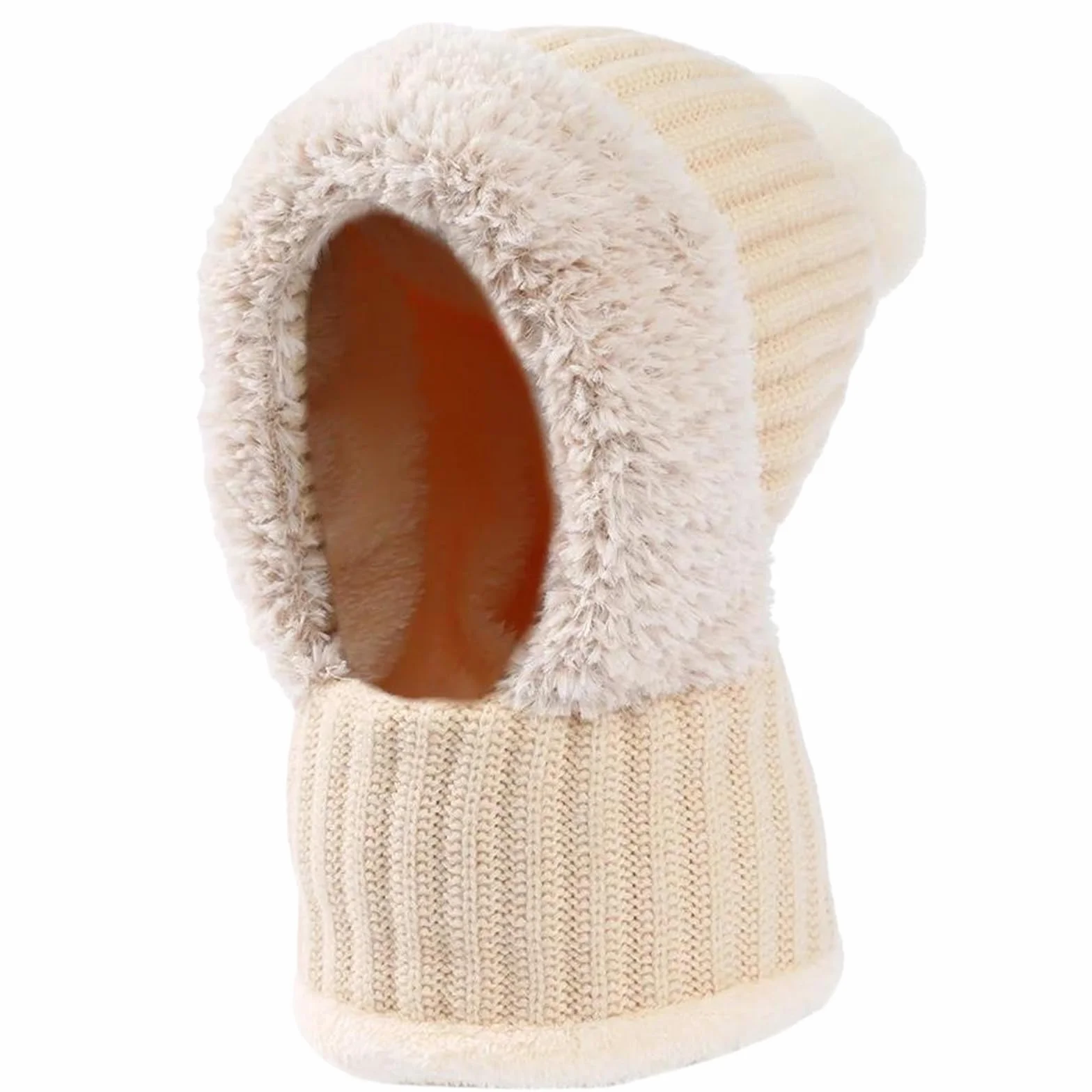GWAWG Zimowa czapka z szalikiem zestaw, 2 w 1 gruba podszewka z polaru miękka dzianinowa czapka z okrągłym dekoltem dla kobiet mężczyzn narciarstwo codzienne sporty na świeżym powietrzu