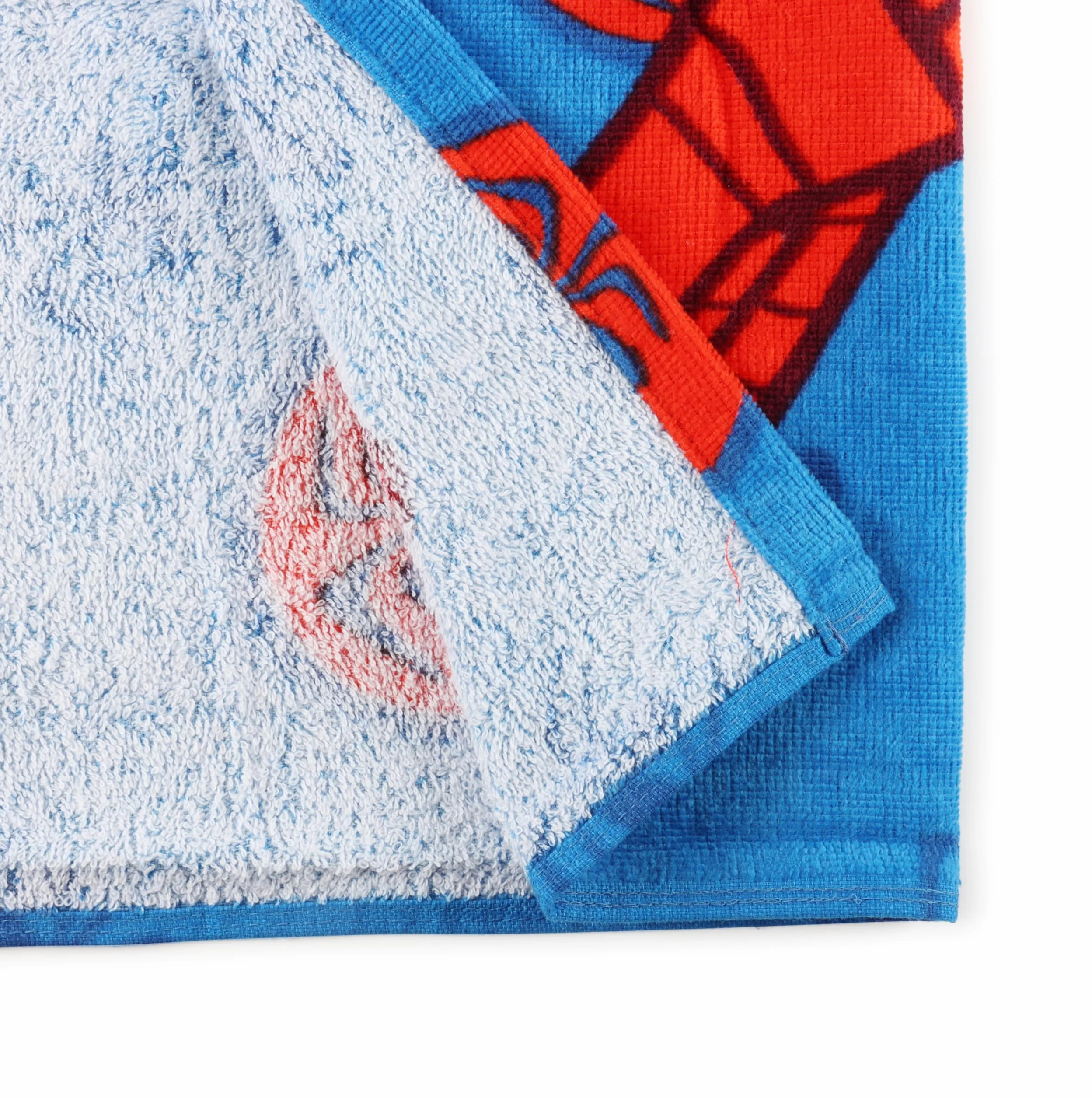 Jay Franco Marvel Spidey i jego fajni przyjaciele - ręcznik z kapturem 56 × 56 cm dla dzieci, super miękki do łazienki, plaży, basenu i podróży, oficjalnie licencjonowany produkt, niebieski