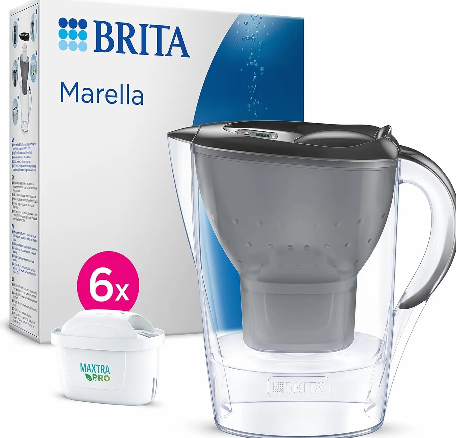 Brita Marella Dzbanek z Filtrem, Grafitowy, 2,4 l