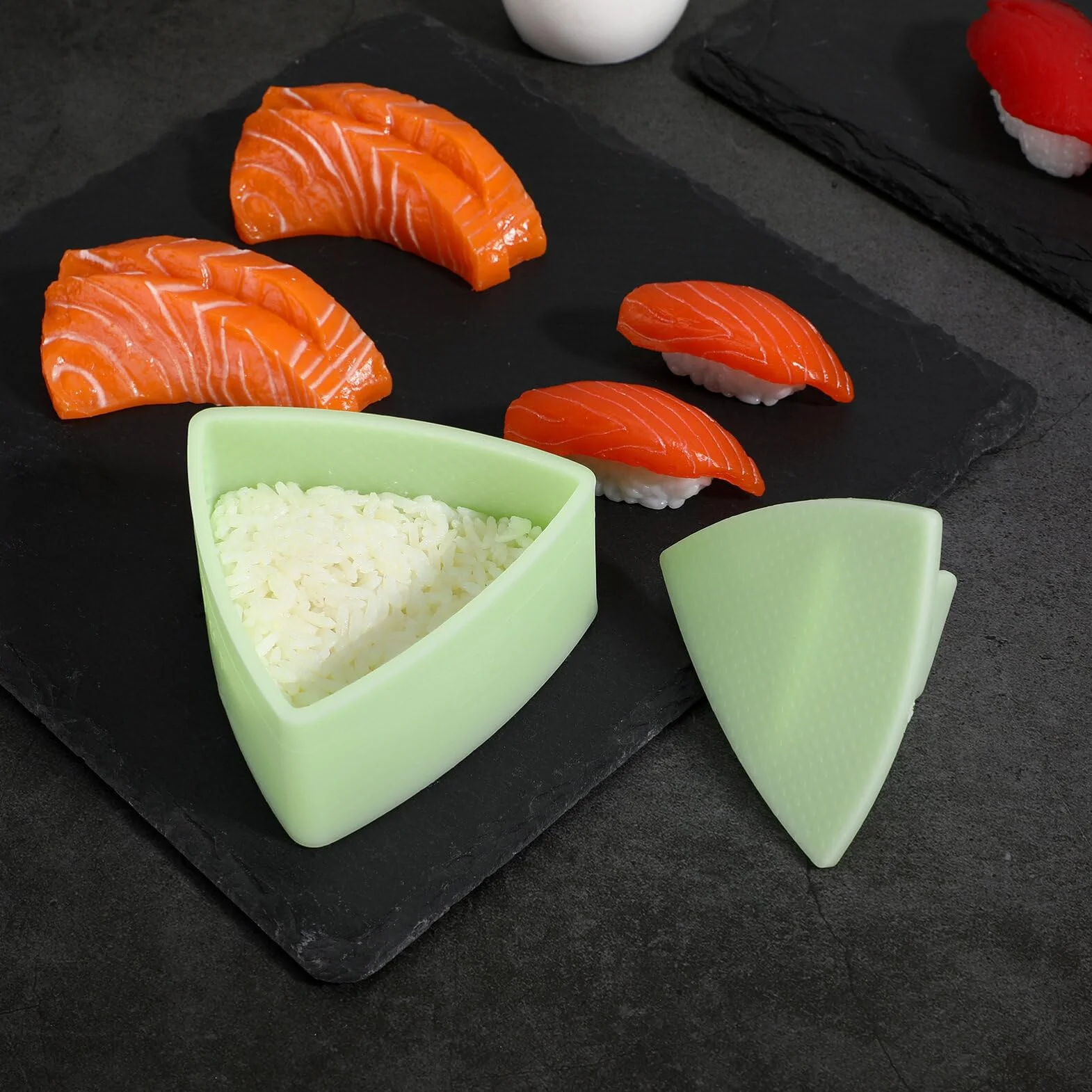 HEMOTON Foremka do sushi Onigiri trójkątna, forma do ryżu, narzędzie DIY