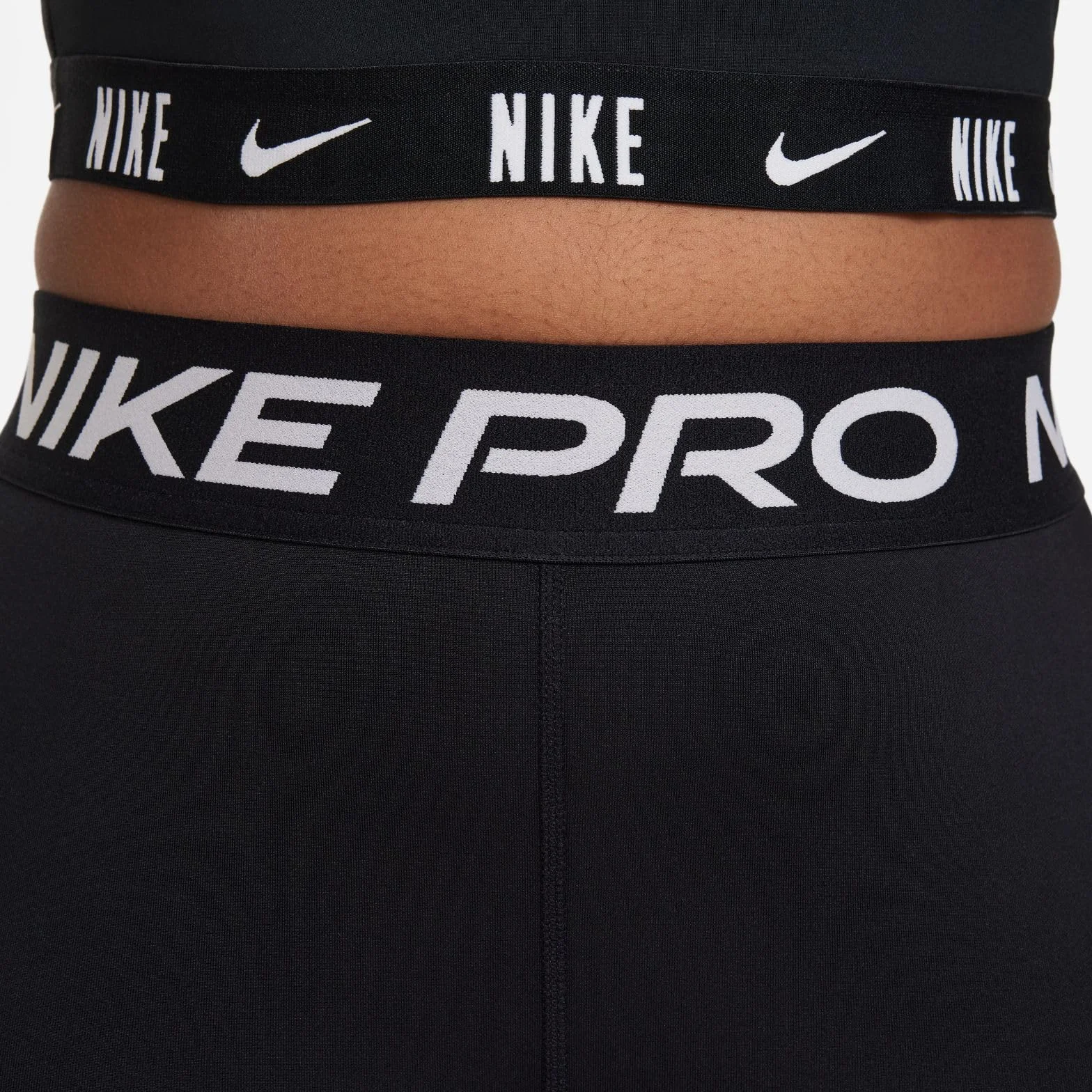 NIKE Nike Pro Big Kids (Mädchen) Dri-fit 12,7 Cm Shorts (Erweiterte Größe) - Spodenki (ok. 10 cm) dla starszych dzieci (dziewczynka) (rozmiar rozszerzony) Dziewczynki