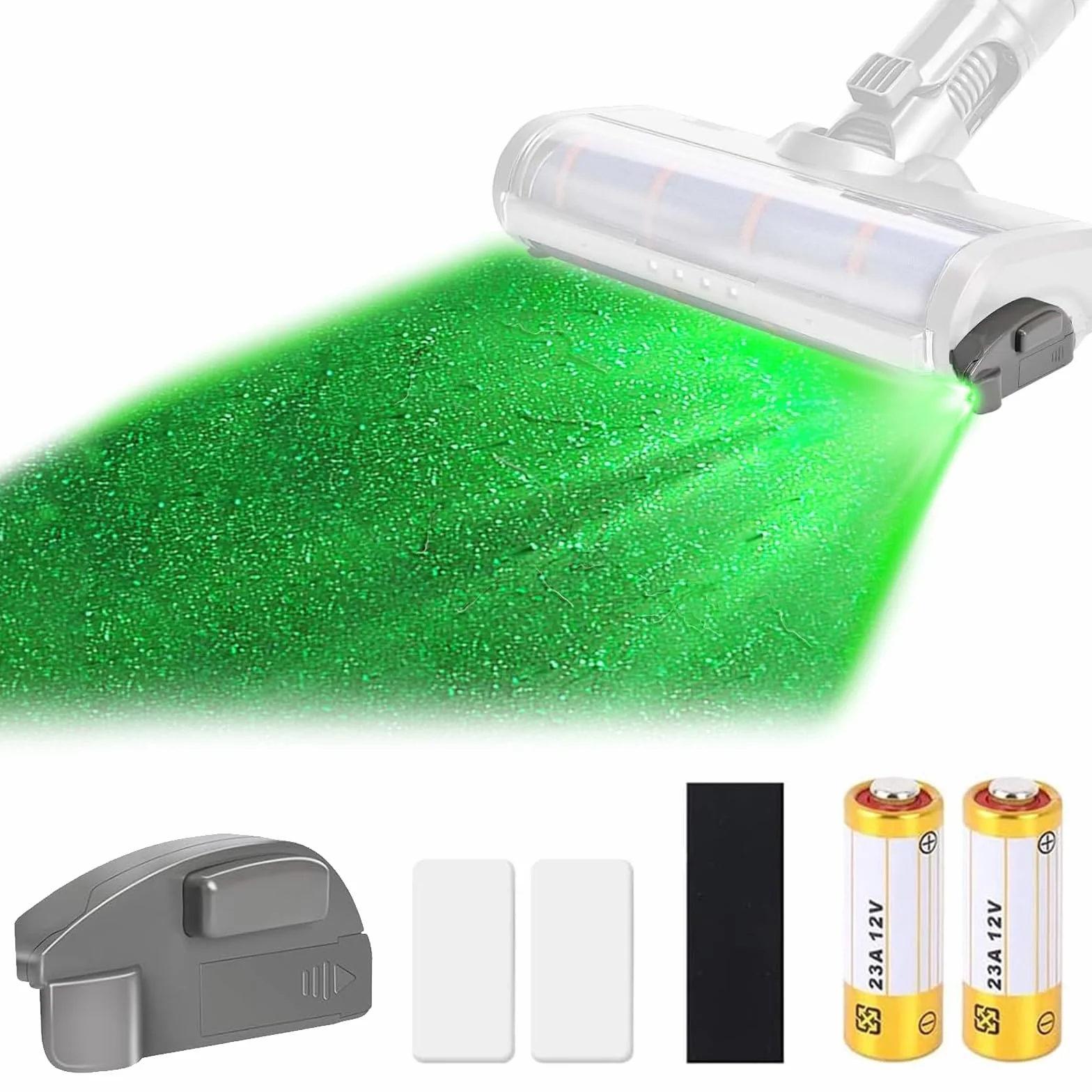Lampka LED do odkurzacza z wskaźnikiem kurzu, uniwersalna nakładka