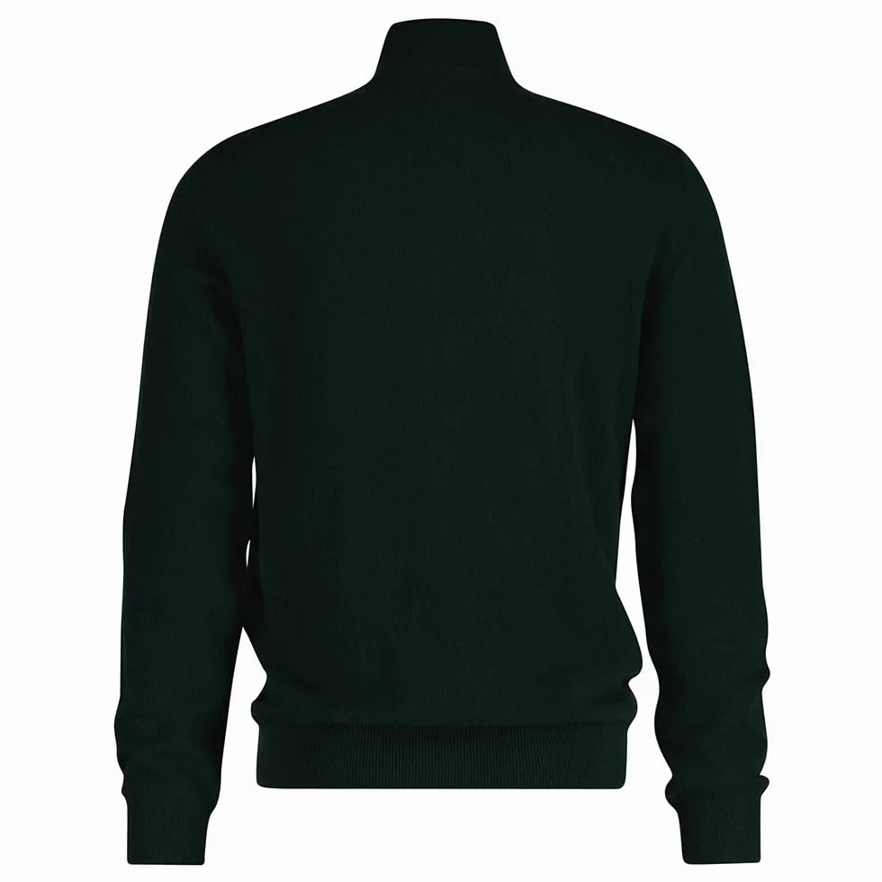 GANT Extrafine Lambswool Zip Cardigan, Tartan Green, XL
