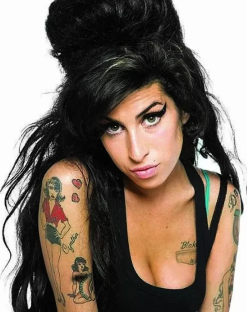 Zestaw tymczasowych tatuaży Amy Winehouse - Kostium - Karnawał - Halloween - Cosplay
