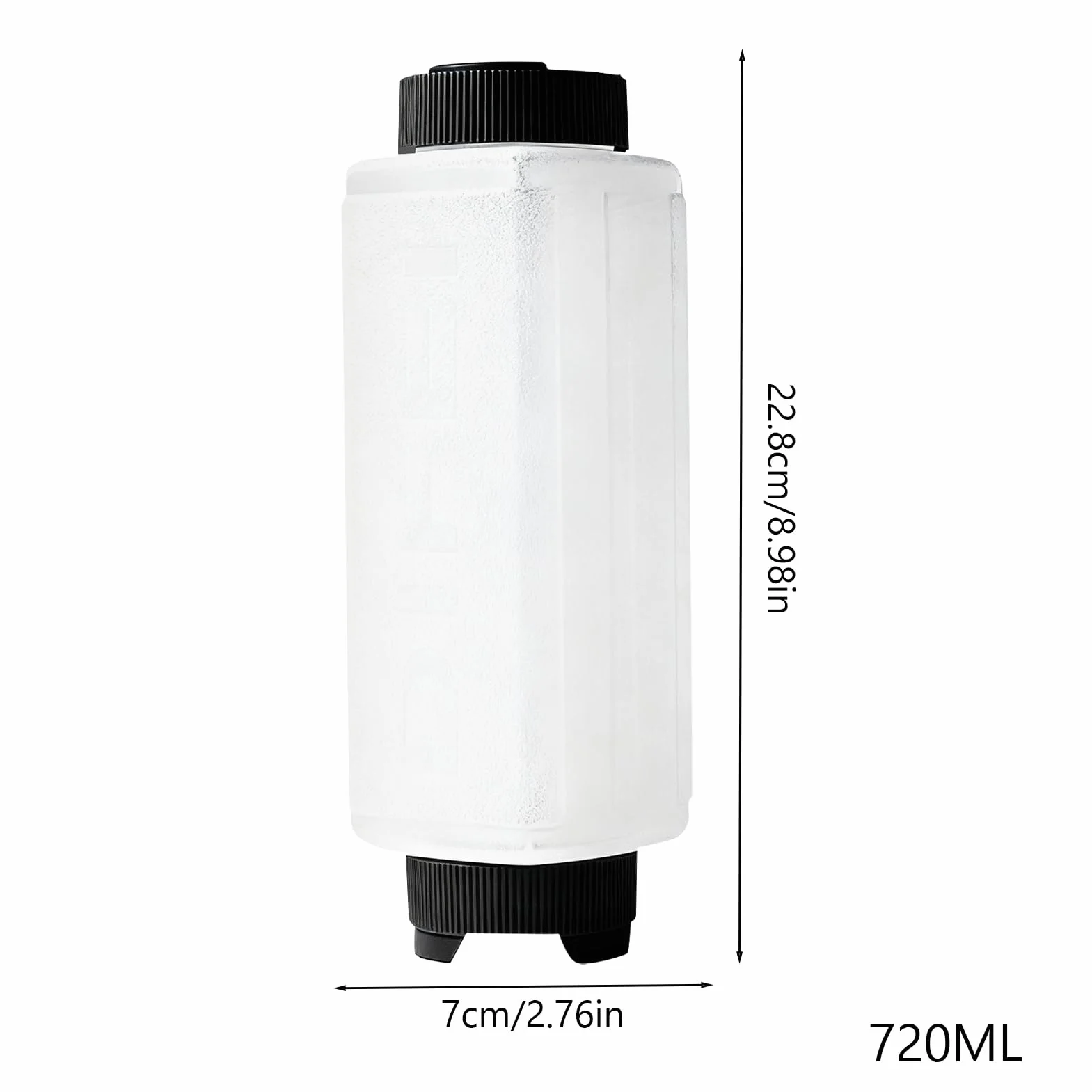 Condiment Squeeze Bottles - Refillable Leakproof Inverted Squirt Container | Thick Ketchup Syrup Honey Salad Dressing Sauce Bottles with Easy Dispensing Tip for Cooking Baking Home, 720ml White Black