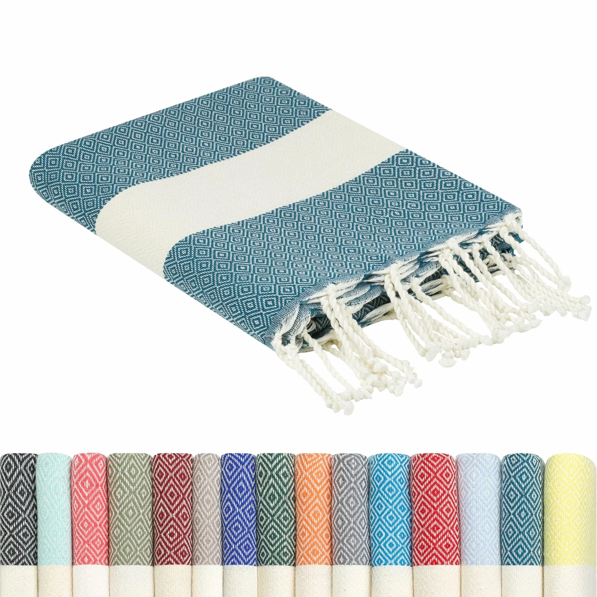 Fouta bawełniany ręcznik plażowy 100 x 200 cm orientalna tkanina sauna