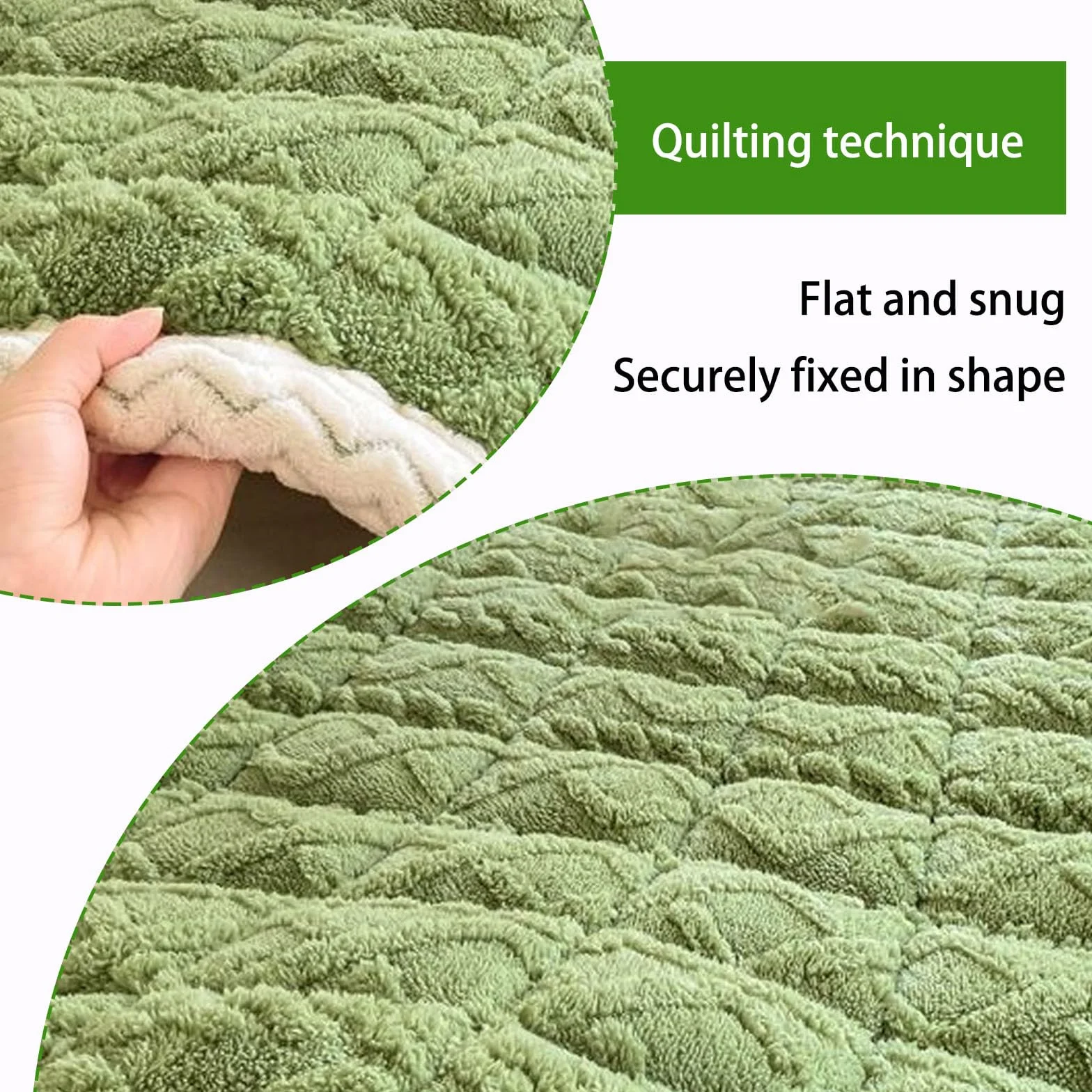 Podkładka na materac pluszowa antypoślizgowa 90x200cm niebieska
