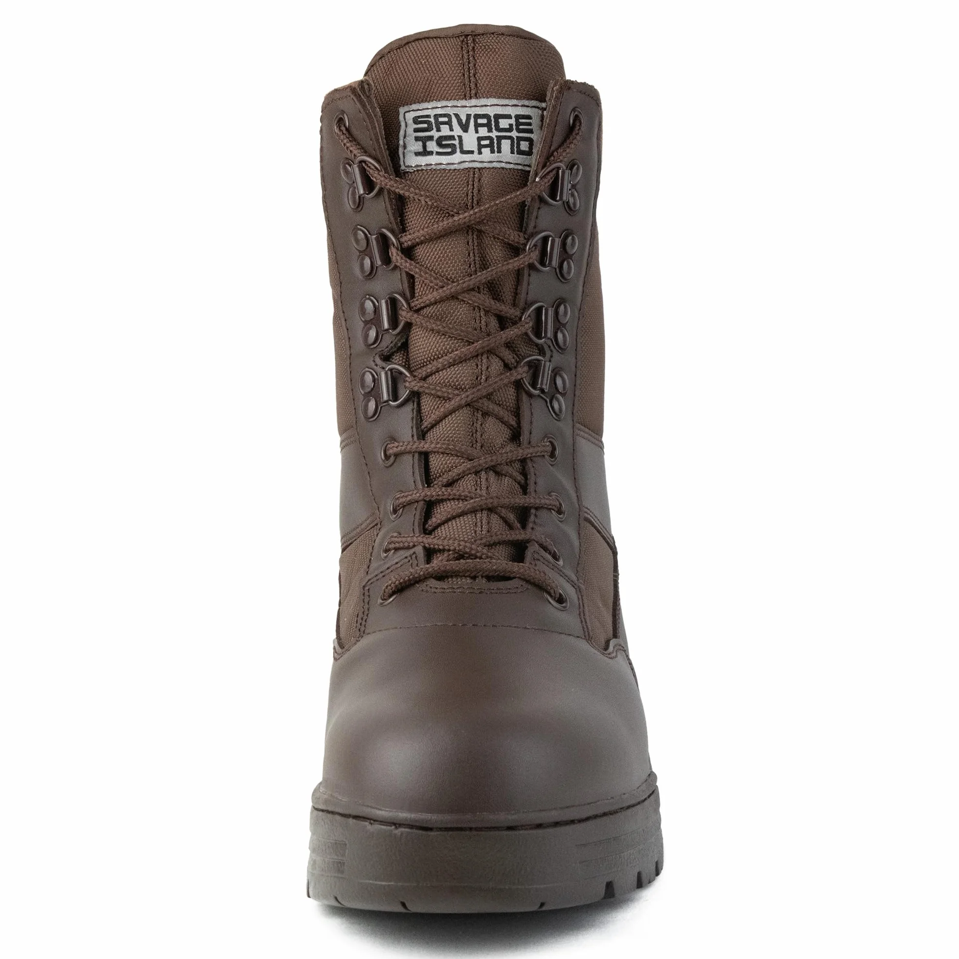Savage Island Buty bojowe Patrol Brązowa skóra wojskowa