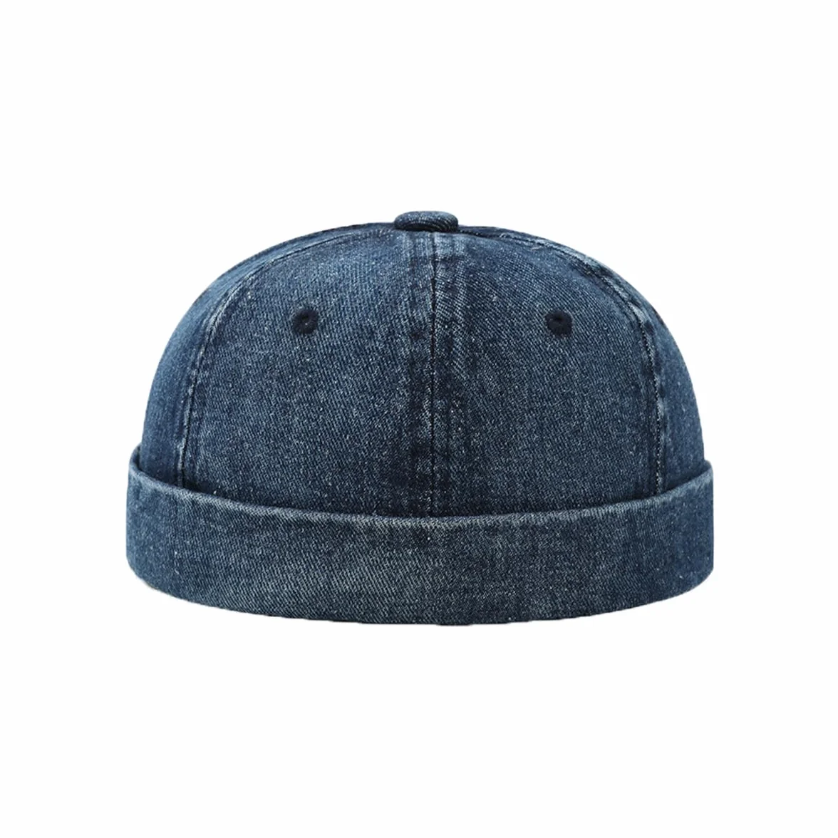 YAMEE Czapka dokerka unisex denim, bez brzegów czapka na zegarek z podwiniętym mankietem damska stylowa czapka żeglarska męska oddychająca regulowana czapka portowa damska vintage czapka zimowa damska
