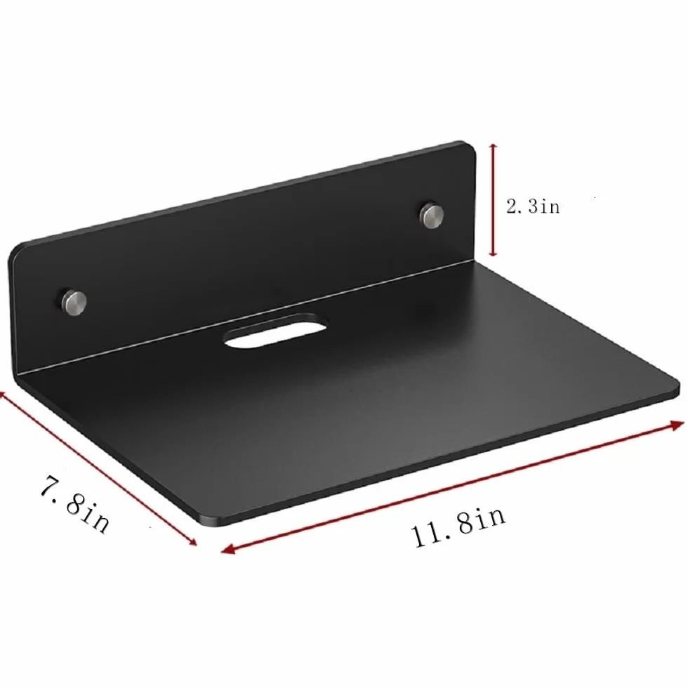 Uchwyt ścienny do projektora, pływająca półka na DVD, router WiFi, konsolę