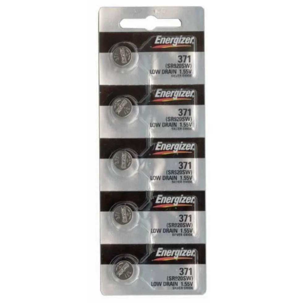 5 x Energizer 371 SR920SW 1,5 V Silver Oxide Watch Baterie