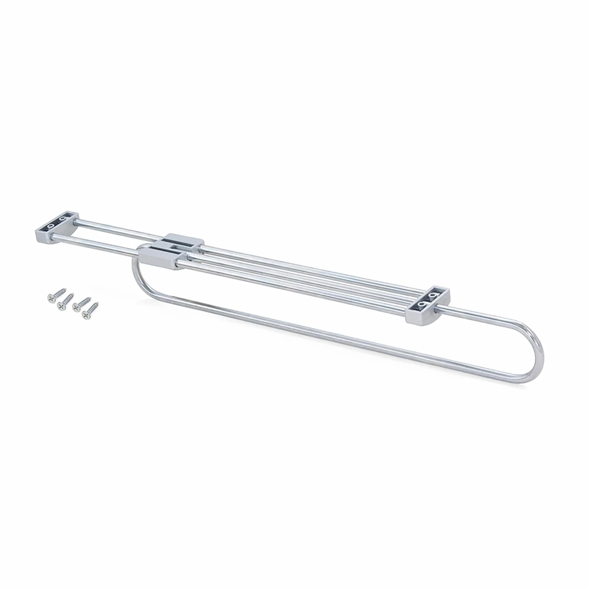 Emuca Wysuwany wieszak do szafy 350mm Stal Plastik szary