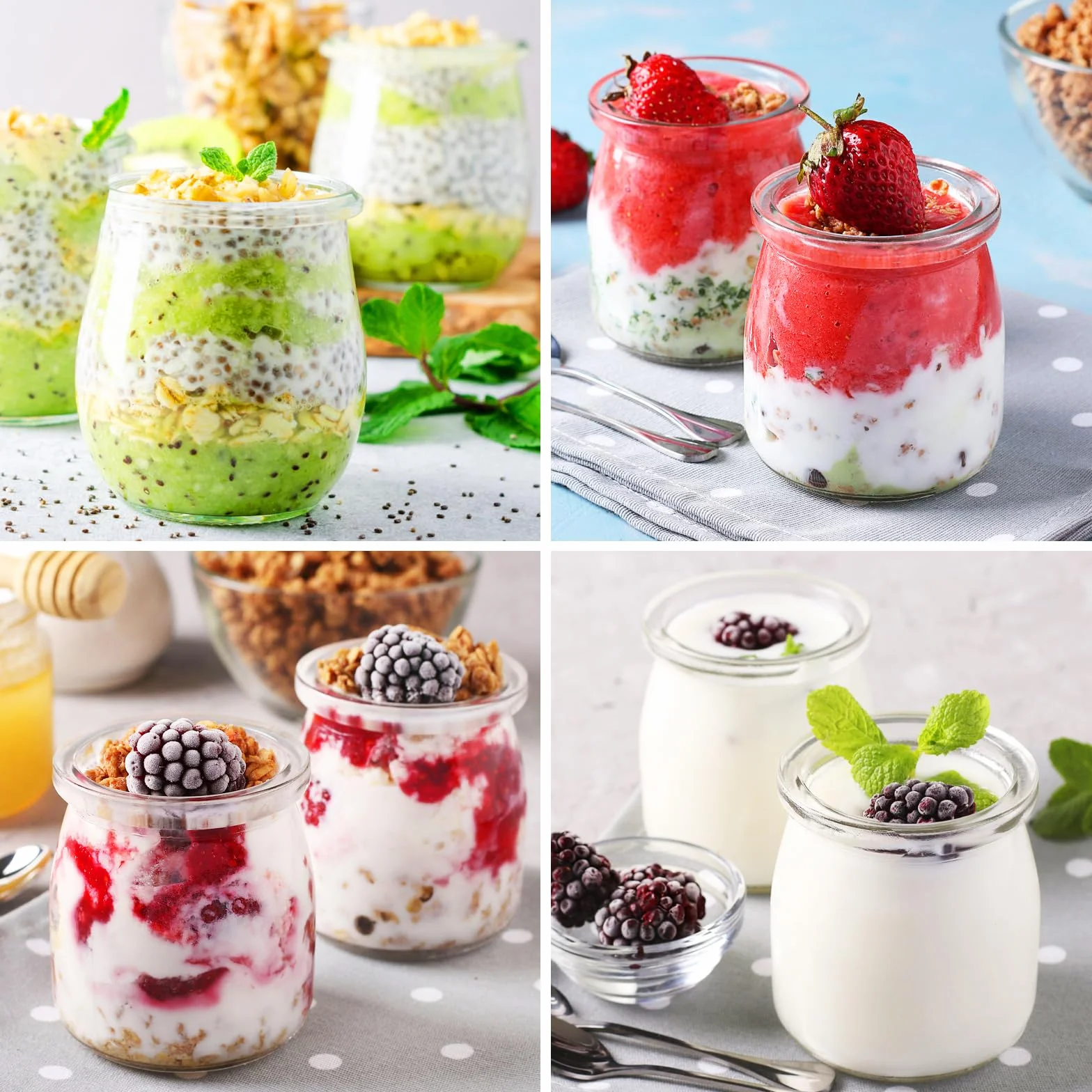 Słoiki deserowe 200 ml przezroczyste z pokrywką 20 sztuk na jogurt