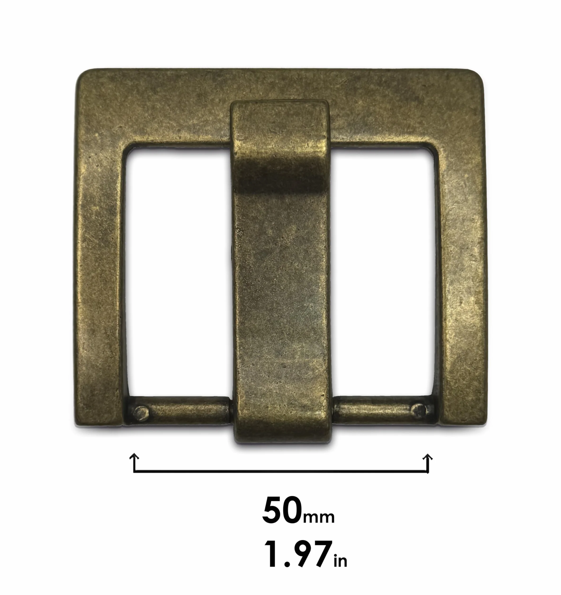 almela - Klamra do paska z wykończeniem w kolorze starego srebra i starego złota, szerokość 50 mm - 5 cm | Szeroki kolec | Buckle belt