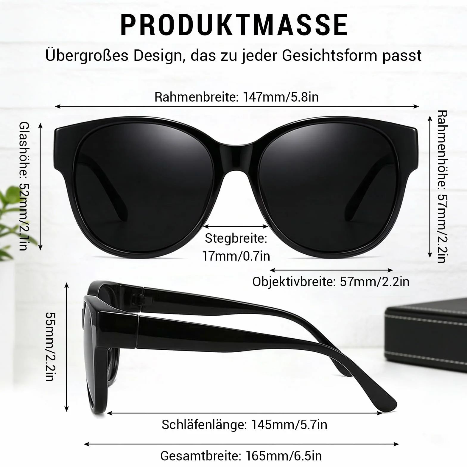 2 sztuki powlekanych okularów przeciwsłonecznych dla kobiet i mężczyzn, polaryzacyjne okulary przeciwsłoneczne na normalnych okularach, ochrona UV400, do jazdy samochodem i w czasie wolnym