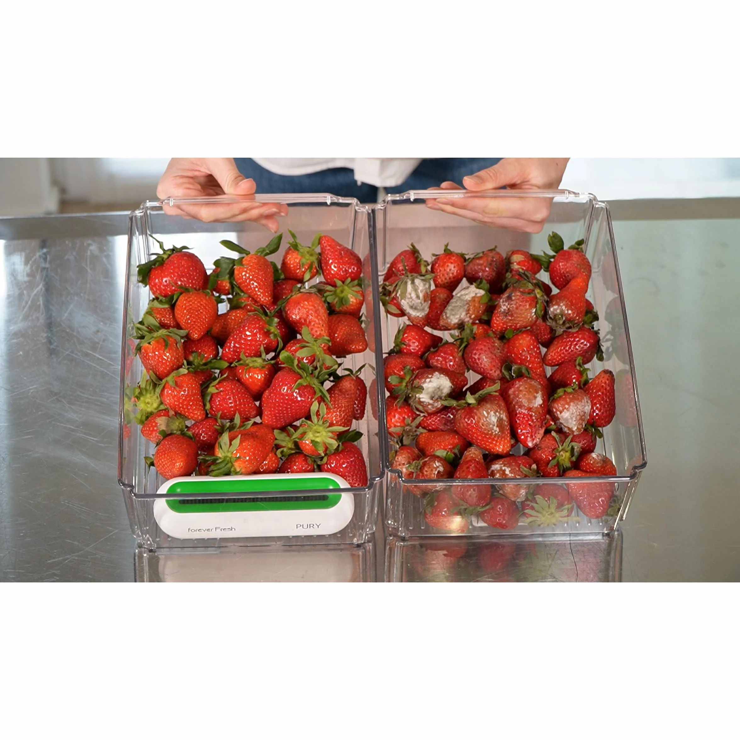 PURY Oczyszczacz do lodówki, eliminuje pleśń i bakterie. Generuje prawidłową i zmierzoną emisję ozonu (50 mg/h), zasięg do 45 gg. Forever Fresh 885C