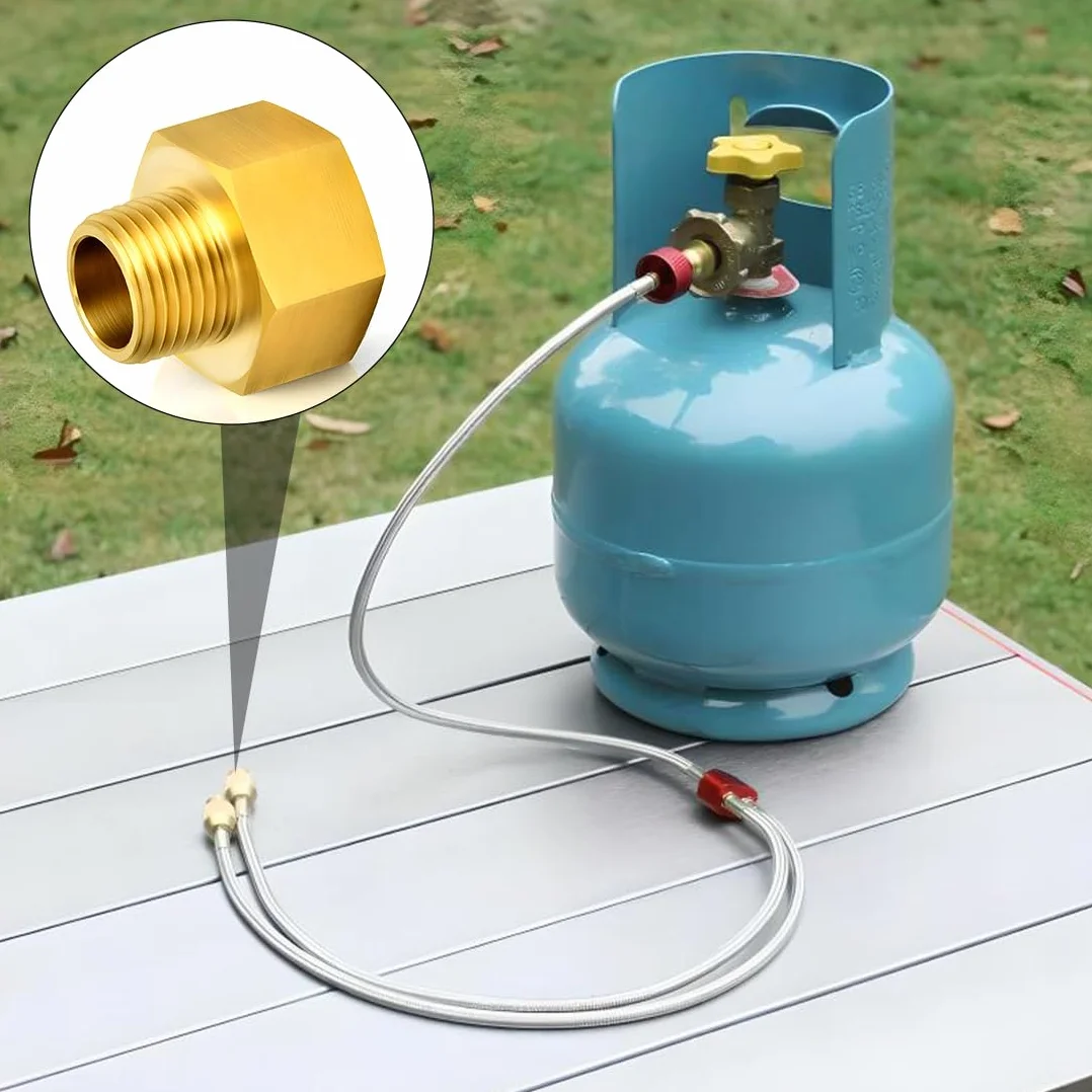 Adapter gazowy 1/2" Ig x 1/4" Ag, miedziany, do złącza węża