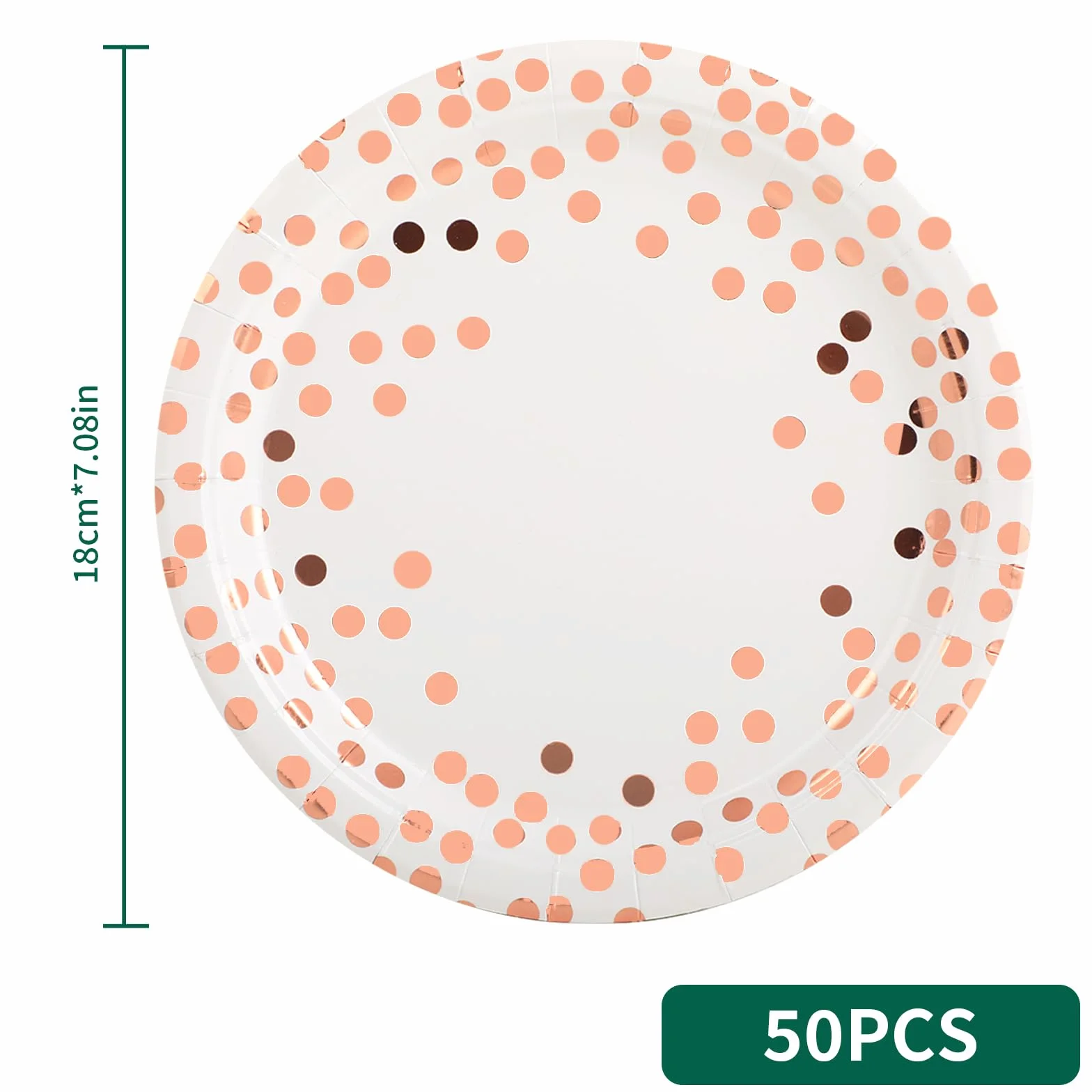 Talerze papierowe biodegradowalne 50 sztuk 300 g/m²