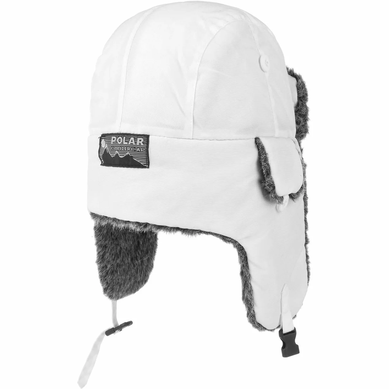 Eco Polar Lapeer czapka lotnicza dla kobiet/mężczyzn – czapka pilotka, odporna na działanie wody (z powłoką teflonową) – męska lapeer z nausznikami – czapka futrzana (sztuczne futro) –