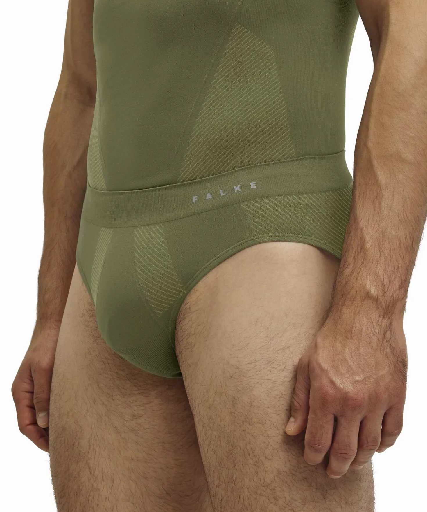 FALKE Mężczyźni Warstwa podstawowa (bielizna) Warm M Sl materiał funkcyjny szybkoschnące chłodzące 1 Sztuka, Zielony Herb 7754, XL