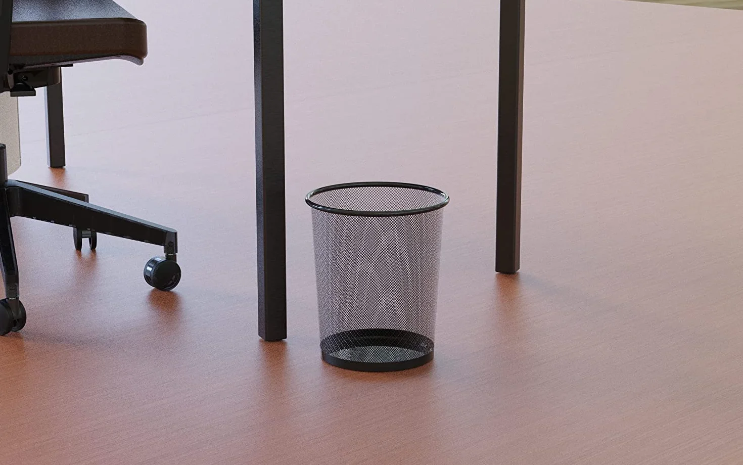 Kosz na śmieci z siatki metalowej 10 litrów czarny Ø23,5 x 27 cm, kosz na śmieci do łazienki, kuchni, organizera na biurko, biuro, recykling
