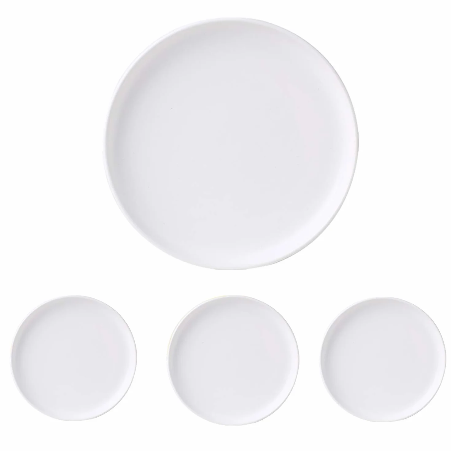 Ceramiczne talerze do przystawek 15 cm, zestaw 4 małych talerzy deserowych mini, kompatybilne z kuchenką mikrofalową i piekarnikiem, talerze na przekąski, chleb, masło, desery, ciasto