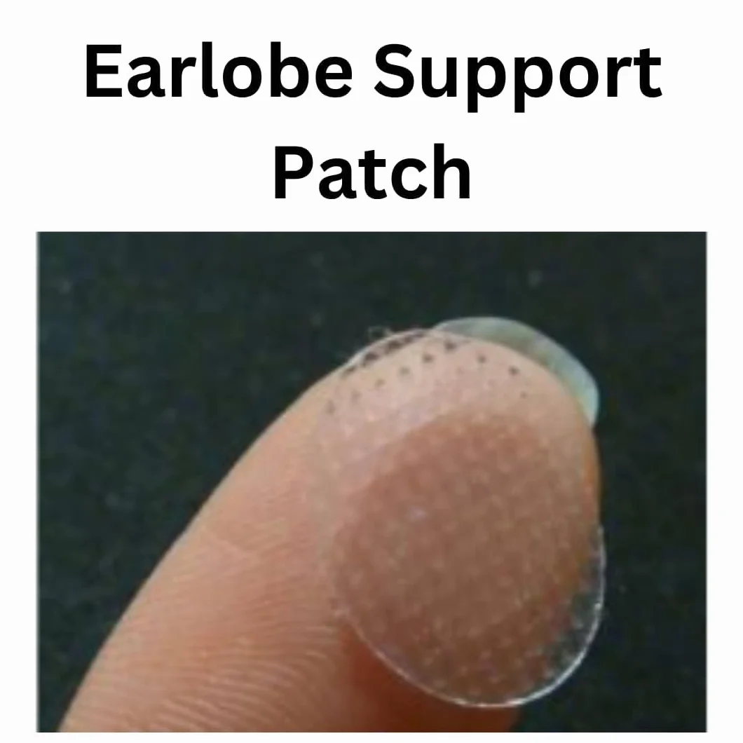 EarLite Zestaw modowy – naszywki podtrzymujące EarLobe (30 łatek) + dwustronna taśma do mody, odzieży i ciała (30 pasków)