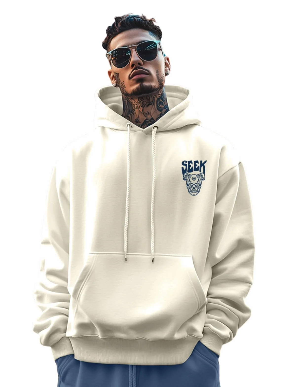 Veirdo Veirdo® męska bluza z kapturem oversize fit (1 szt.)