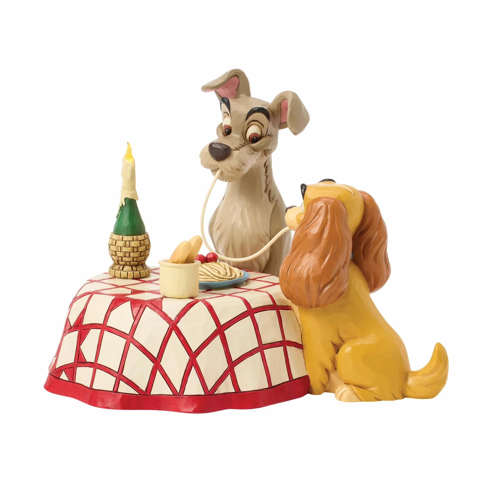 Disney Traditions Lady and Tramp Spaghetti Scena Figurka LED