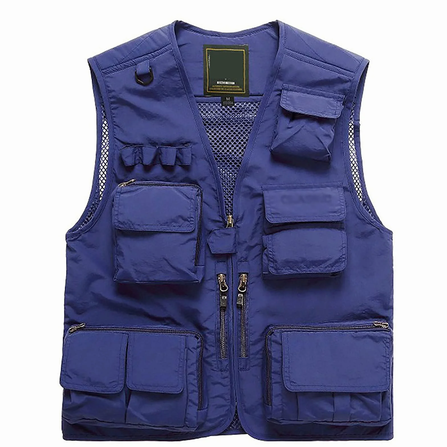 G&F Męska kamizelka outdoorowa z wieloma kieszeniami kemping wędkarstwo fotografia kamizelka codzienna odzież wierzchnia (kolor: królewski niebieski, rozmiar: 7XL)