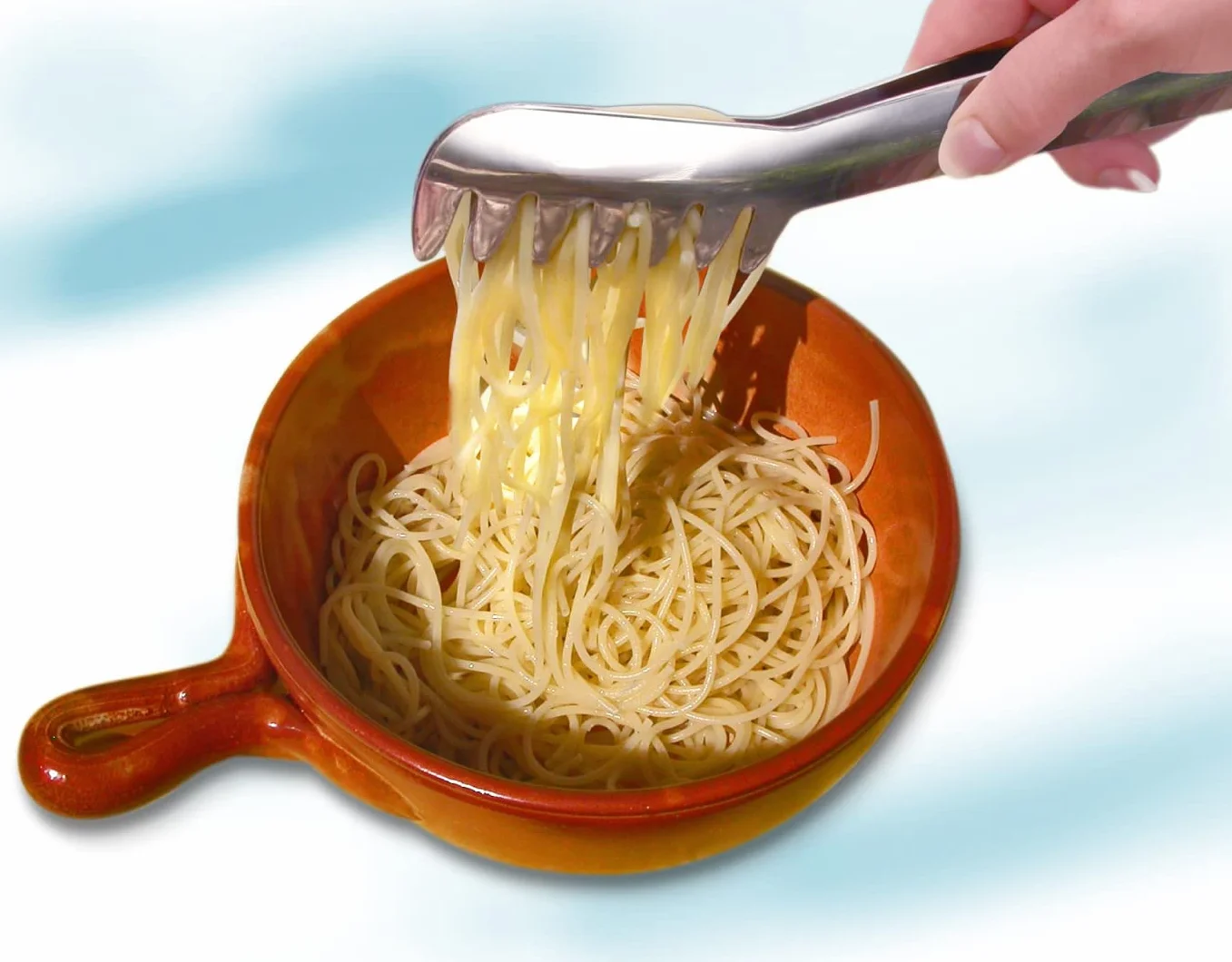 Fackelmann Szczypce do spaghetti ze stali nierdzewnej 19 x 11,8 x 2 cm