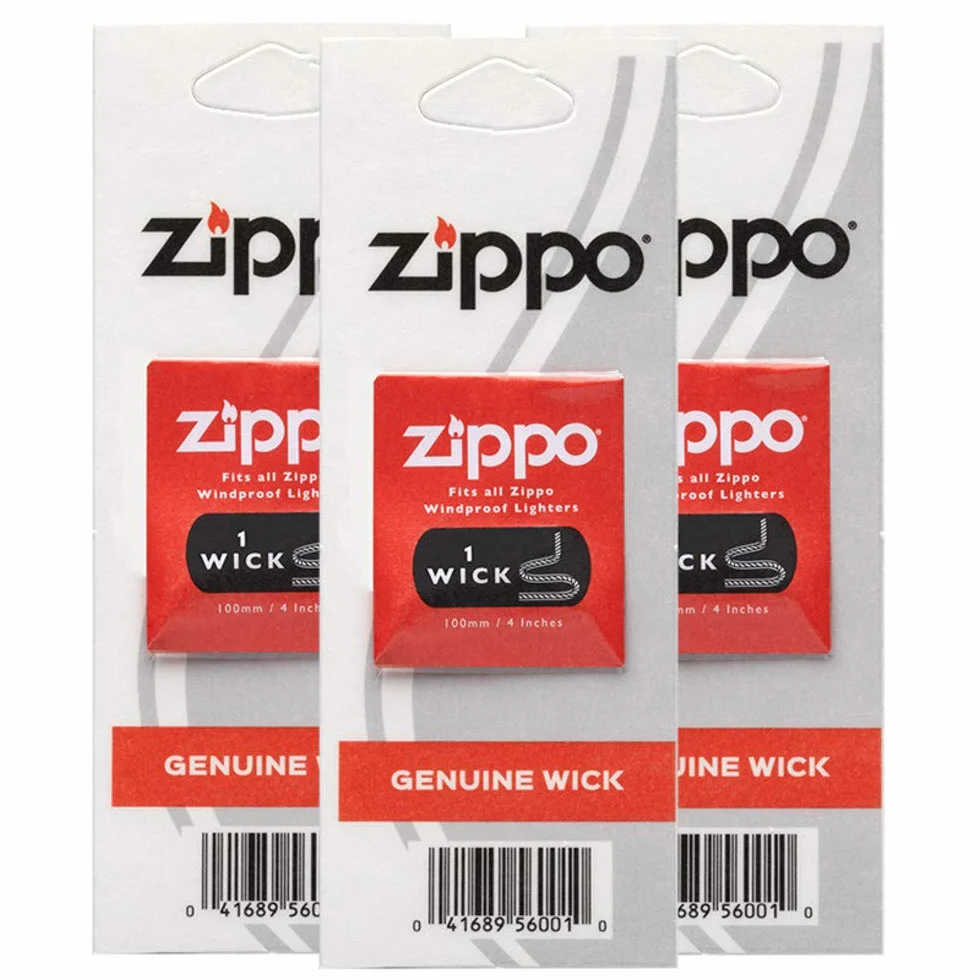 Zestaw 3 knotów i 3 kamieni do zapalniczek benzynowych Zippo
