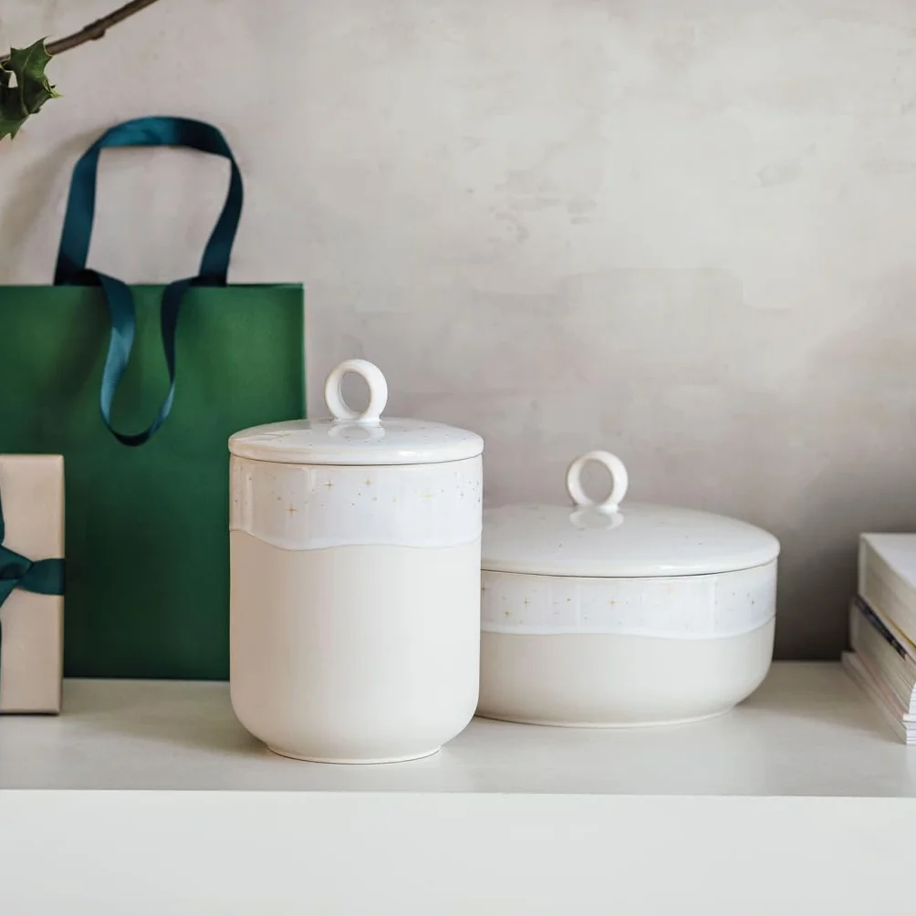 Villeroy & Boch Winter Glow pojemnik na ciastka porcelana Premium 19x19x11,5cm