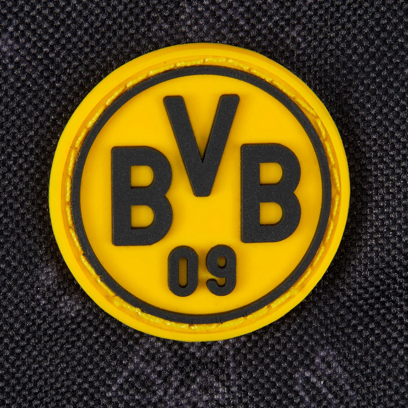 Borussia Dortmund BVB portfel na ramię dla dzieci - z emblematem BVB i subtelnym nadrukiem, 2 kieszenie na zamek błyskawiczny, Oeko Tex made in green, czarny, 15 cm, Klasyczny