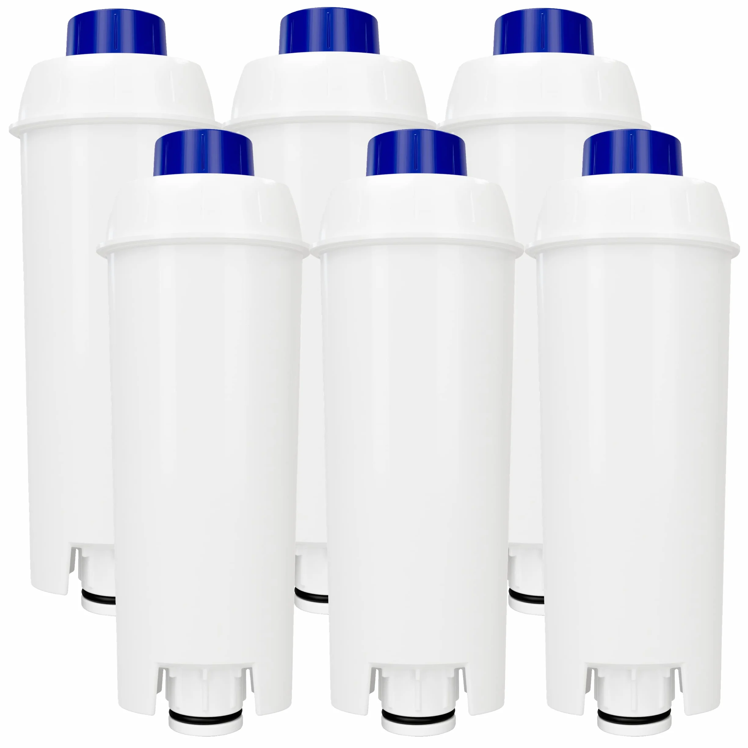 Aquafloow Filtr Wody do Ekspresu DeLonghi DLSC002 – Kompatybilny z DeLonghi® Magnifica® S, Eletta® Explorer, Dinamica®, PrimaDonna® i Serią ECAM – Wymienny Filtr do Ekspresów do Kawy (6x)