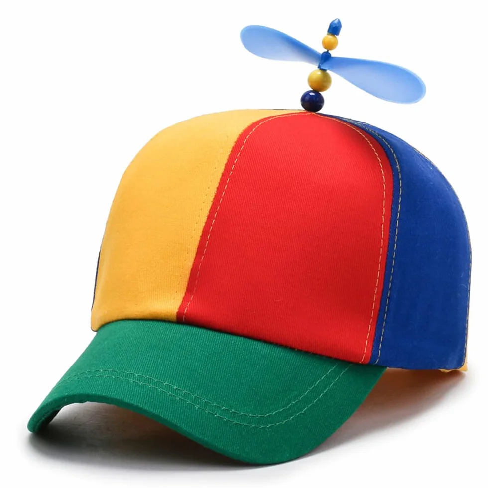 Voarge Czapka śmigła, czapka śmigła, czapka helikoptera, czapka bejsbolówka dla dorosłych i dzieci – regulowany rozmiar (wzór unisex), kolor, m