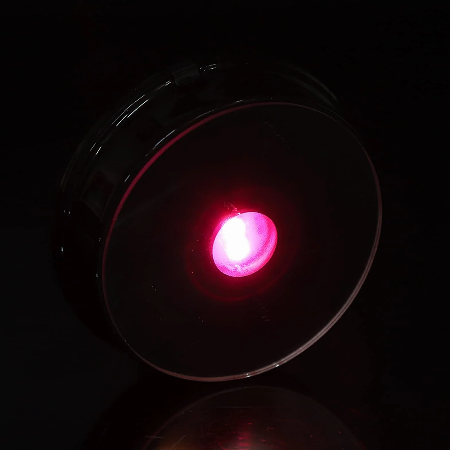 Ausla Podstawka LED, 4 sztuki, tworzywo sztuczne, siedmiokolorowe diody LED, okrągłe, kolorowe światło, kryształowa podstawa do szklanych butelek, sztuki kryształowej, figurki, dekoracji domu