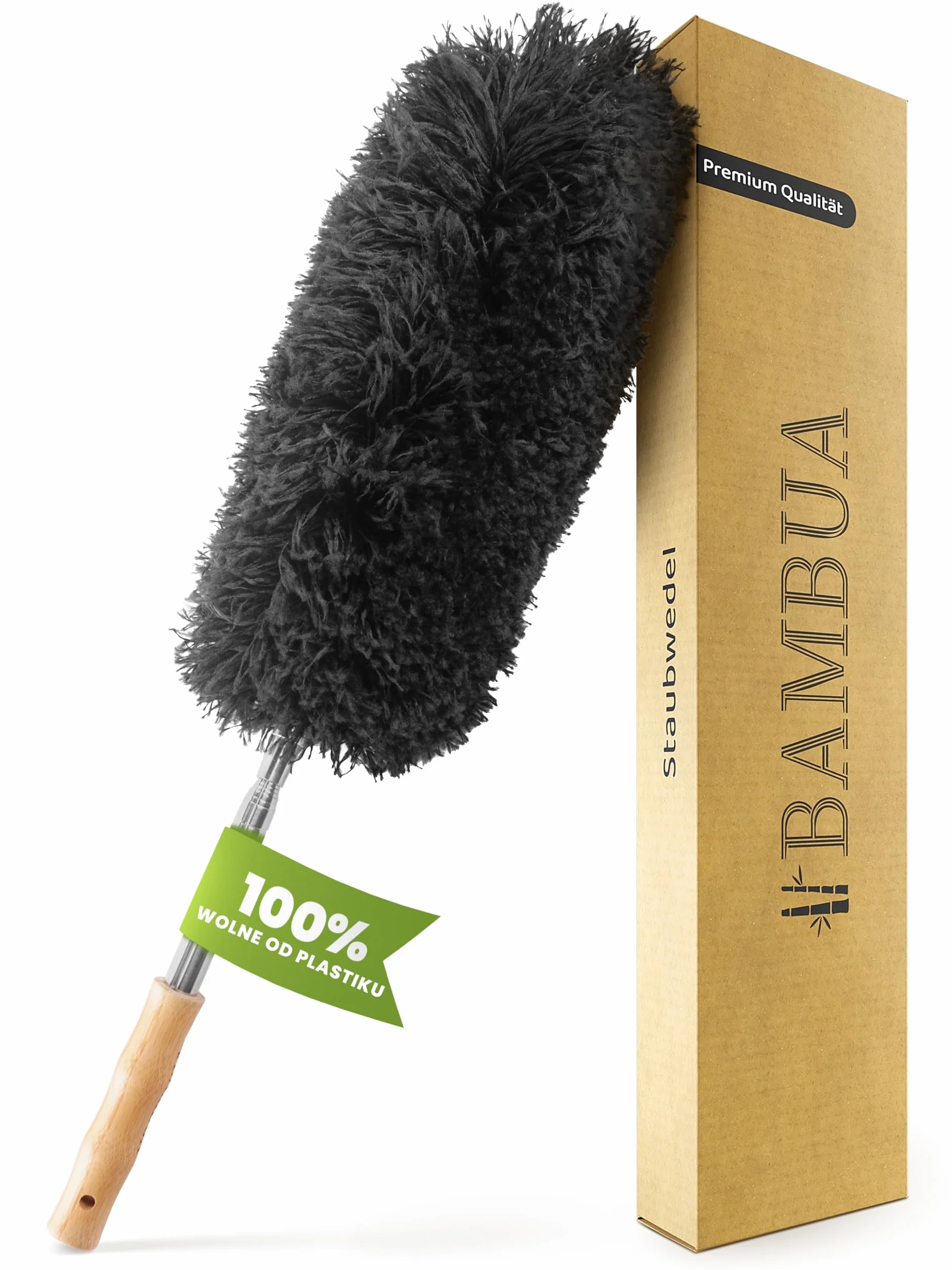 Mop do kurzu Teleskopowy Bambusowy 140 cm z Mikrofibrą