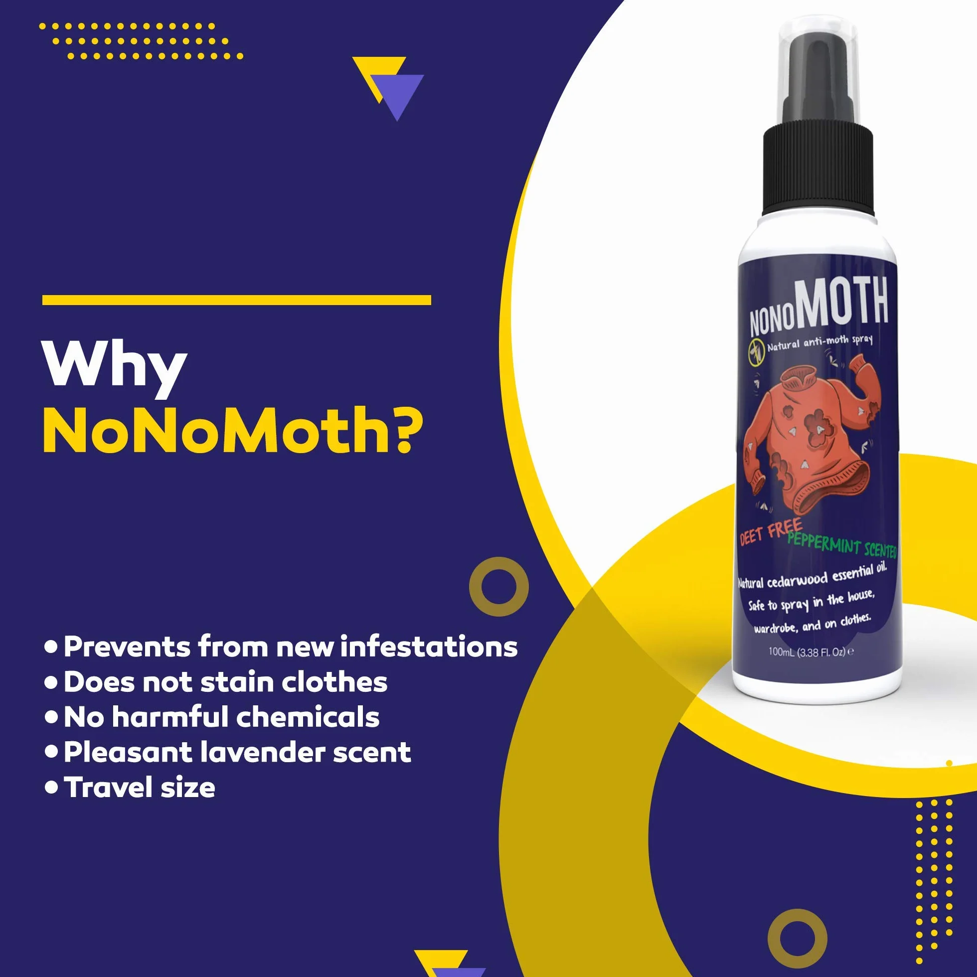 Naturalny spray przeciw molom odzieżowym 100 ml – biologiczna alternatywa dla pułapek i kulek