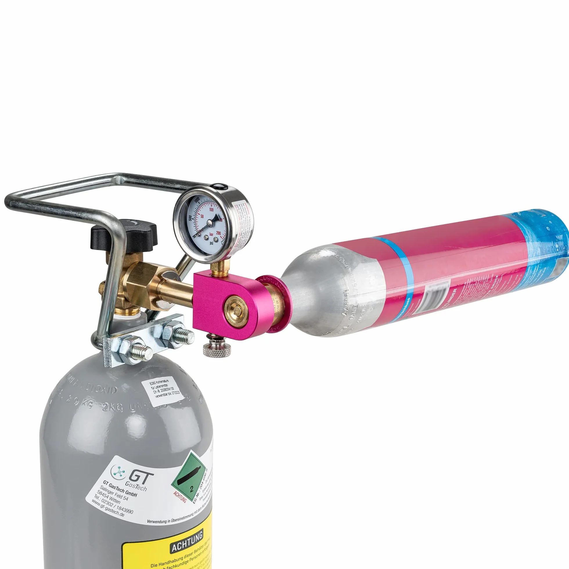Adapter do przelewu CO2 do saturatora Duo Quick Connect QC, Art, Crystal 3.0 i Terra | adapter do przelewania gazu CO2 z dużych butelek do nowych cylindrów Quick Connect CO2
